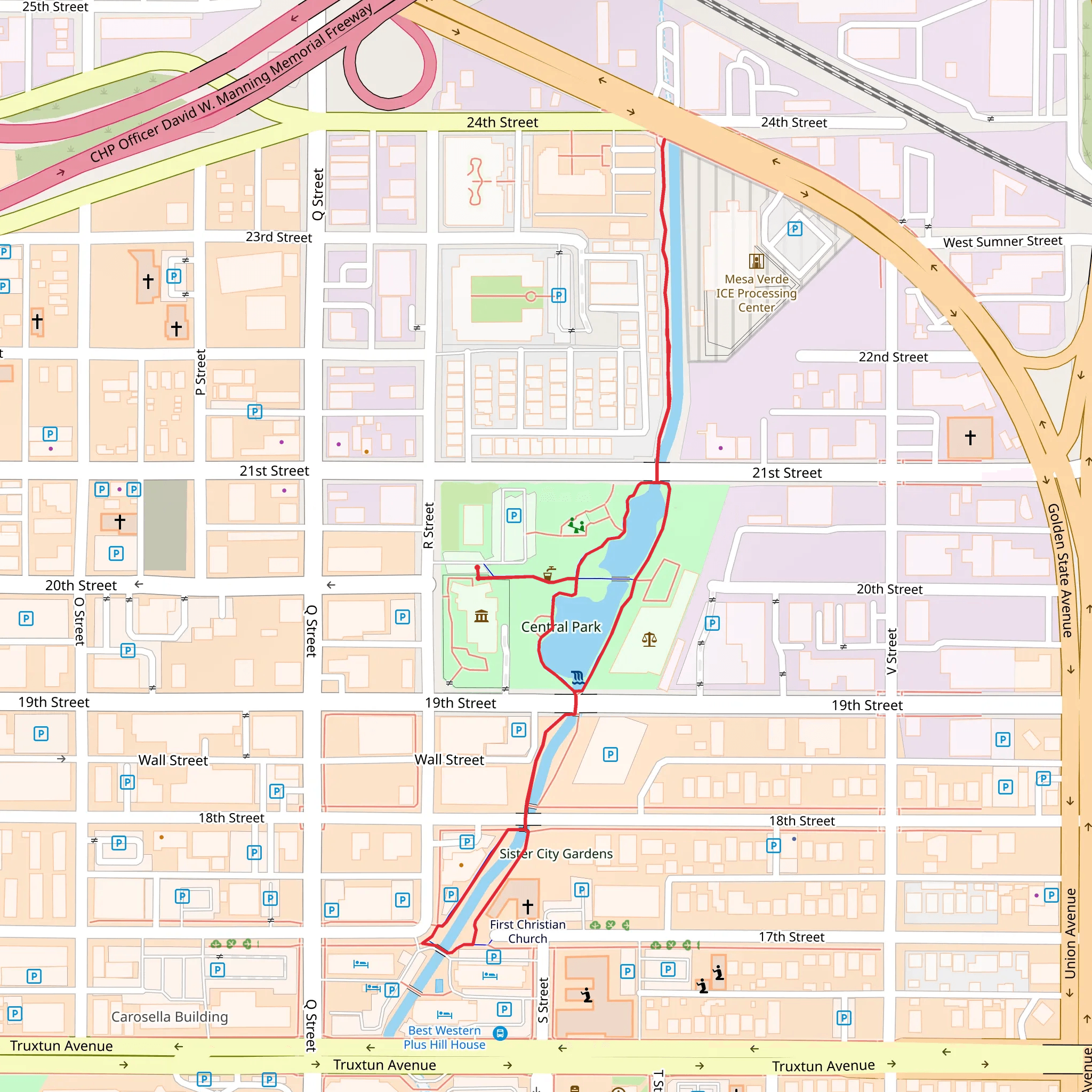 Central Park Loop mobile static map