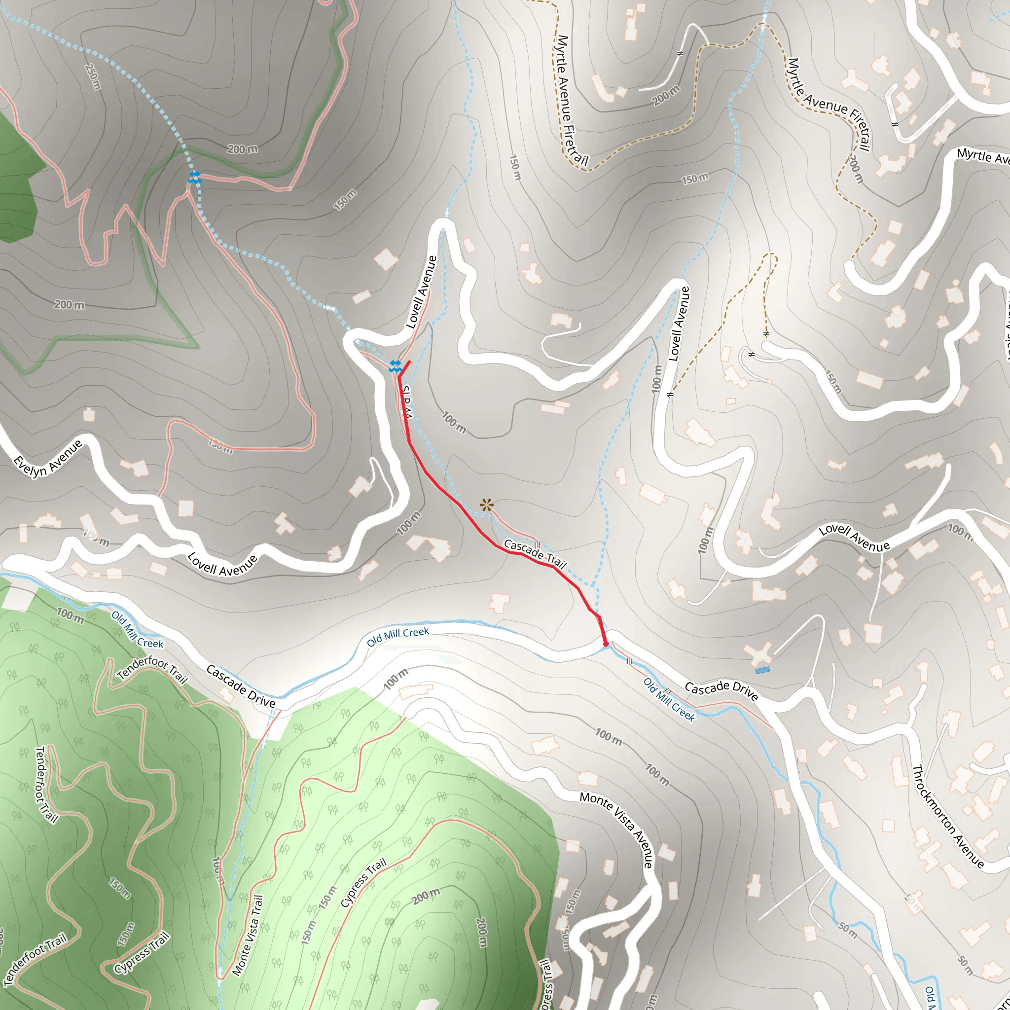 Cascade Falls mobile static map
