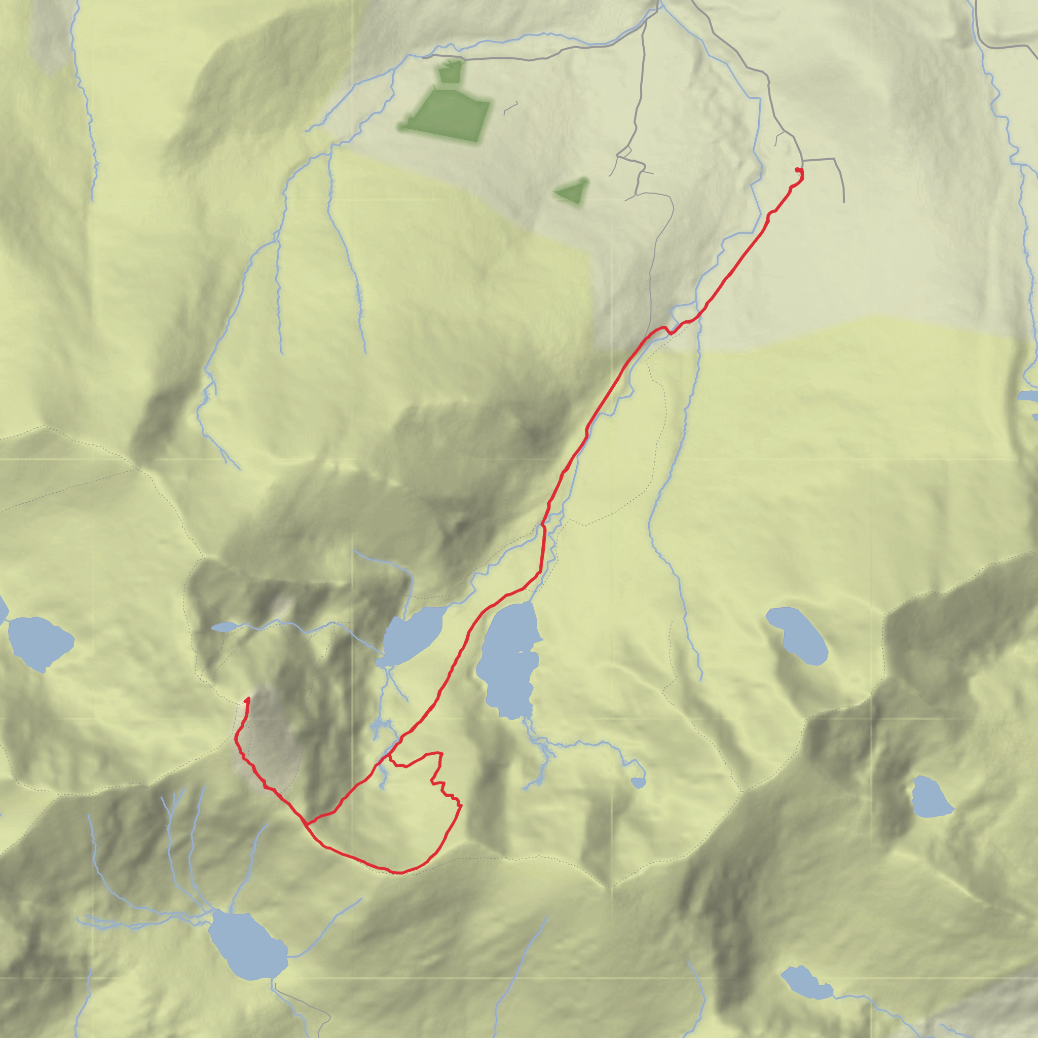 Carrauntoohil via The devil's ladder and zig zags mobile static map