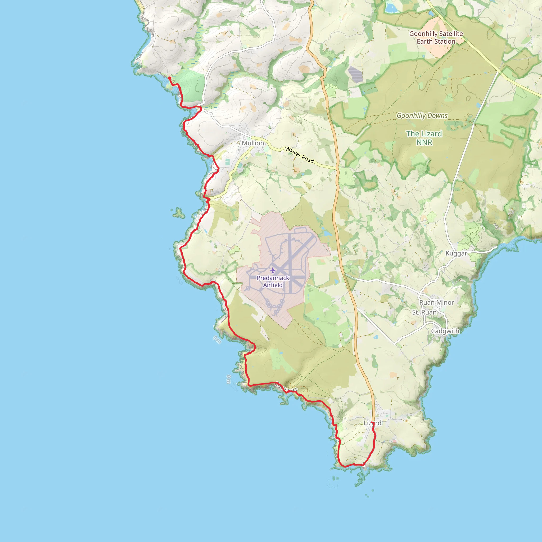 Gunwalloe to Lizard and back mobile static map