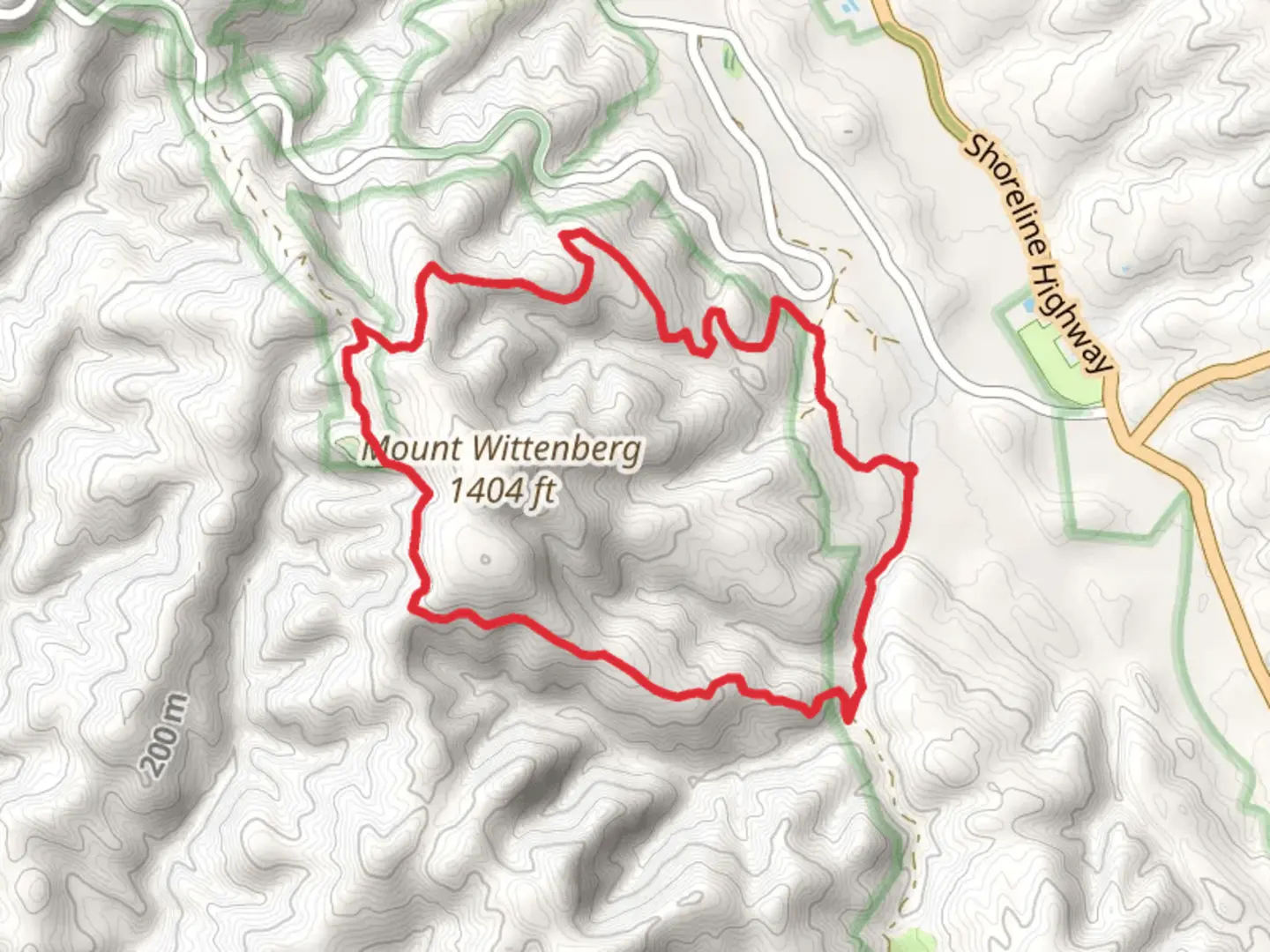An image depicting the trail Mount Wittenberg Loop and its surrounding area.