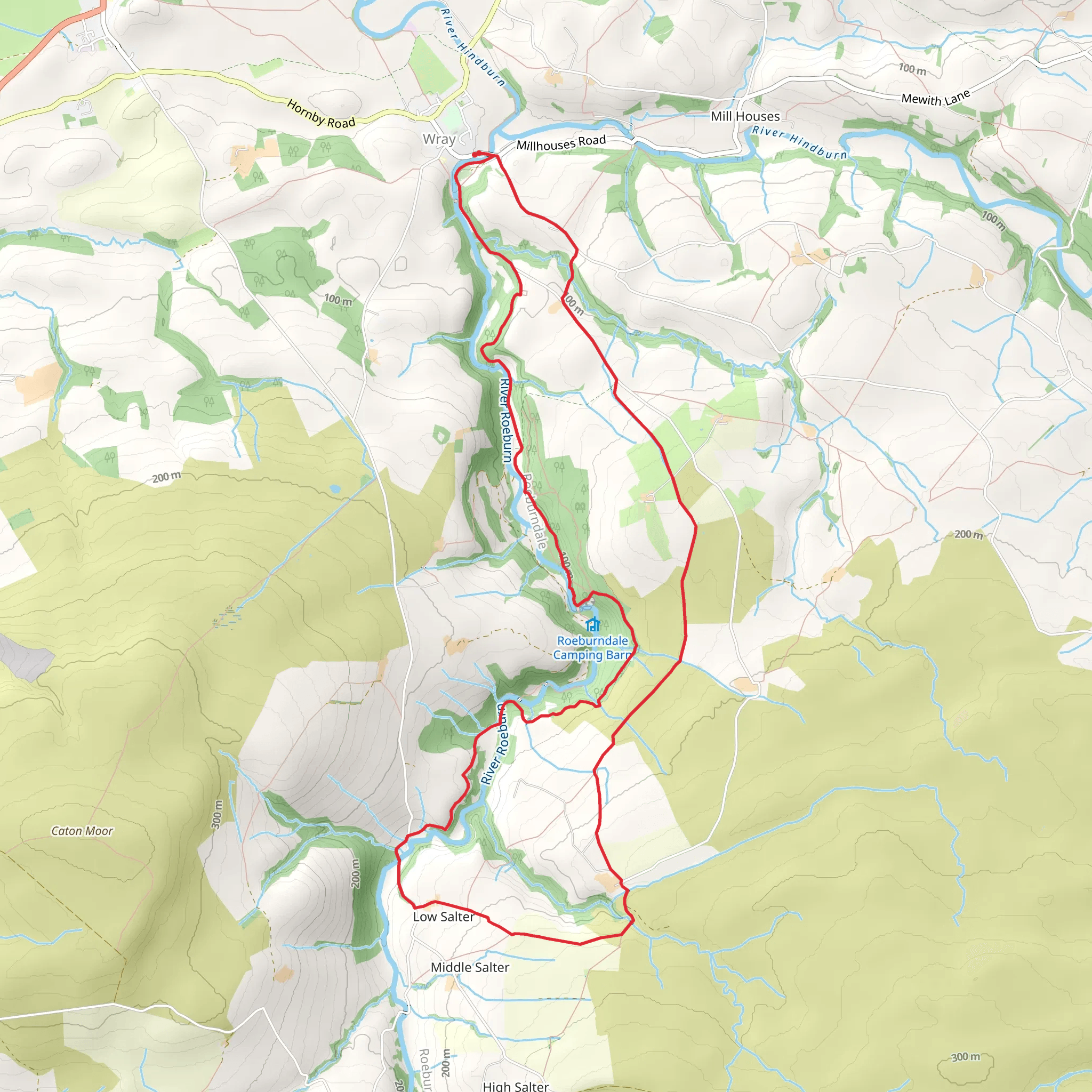 Wray to Middle Salter Loop mobile static map