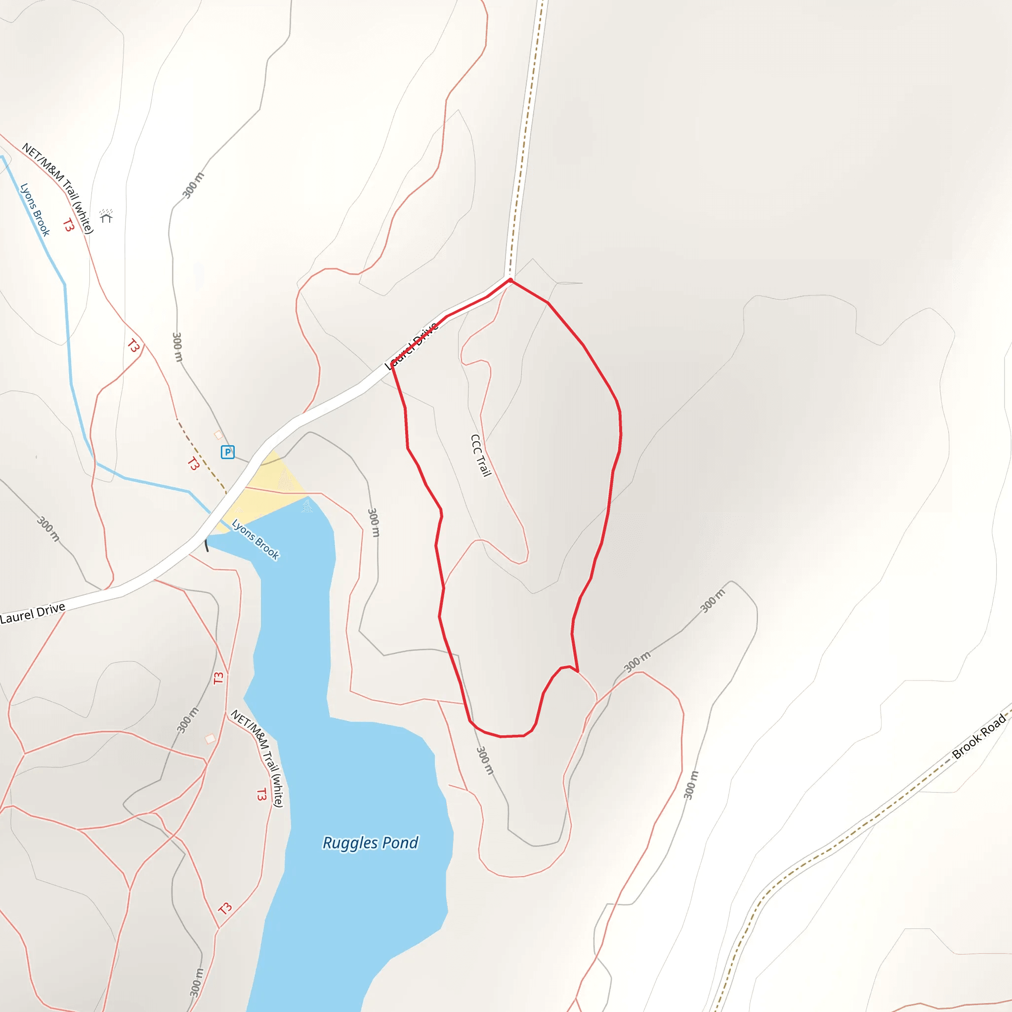 Ruggles Pond from Laurel Drive mobile static map