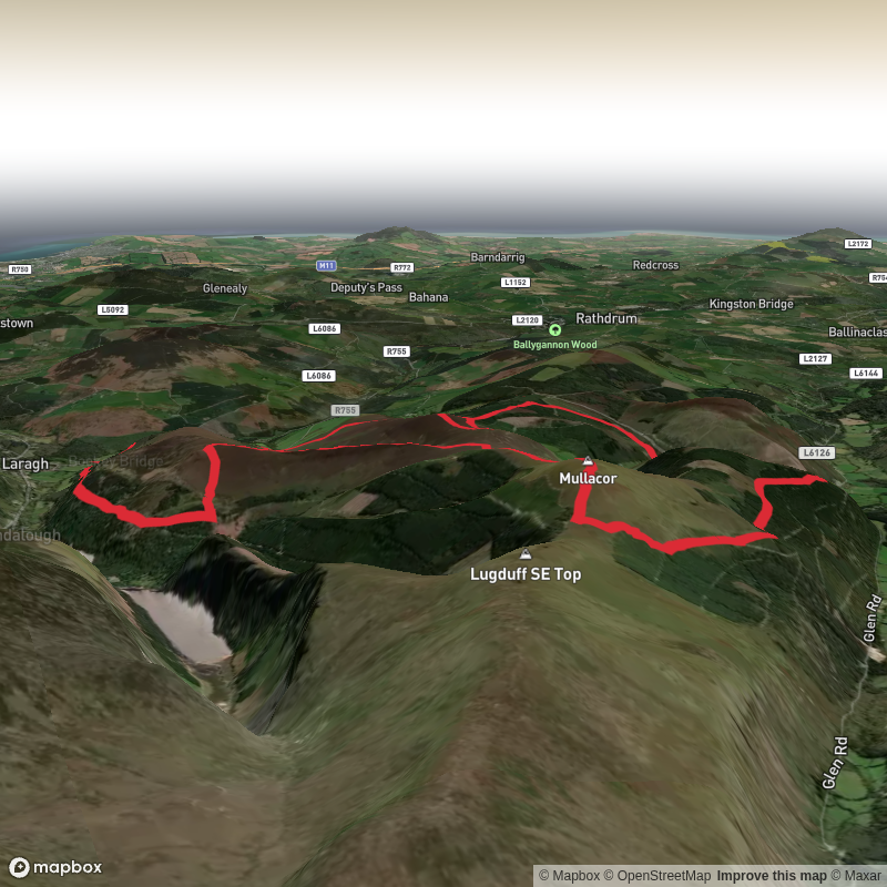Laragh Orange Trail to Mulacor and Back