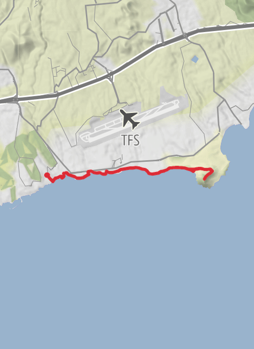 Coastal walk Golf de Sur mobile static map