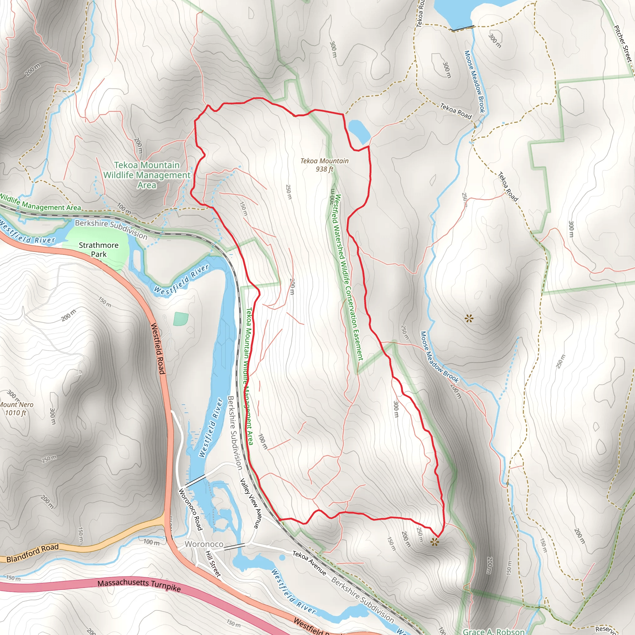 Tekoa Mountain Loop mobile static map