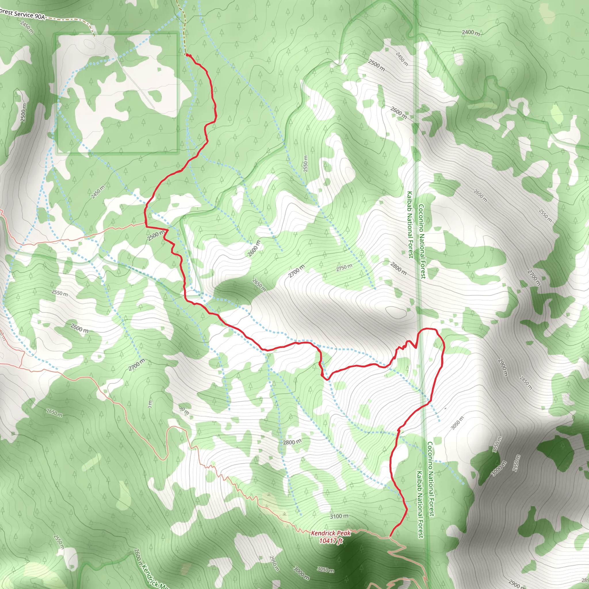 Bull Basin Trail mobile static map