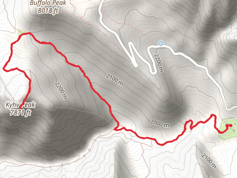 Rock Canyon Trail and Kyhv Peak Trail