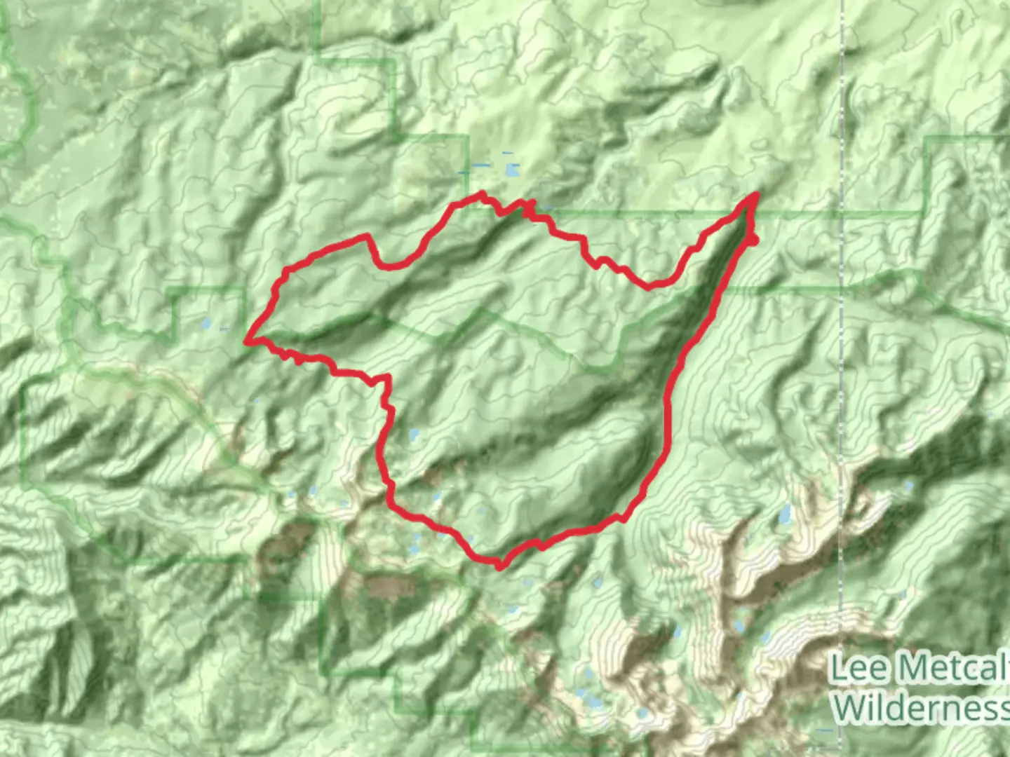 An image depicting the trail Cherry Creek and High Lakes Loop Trail and its surrounding area.