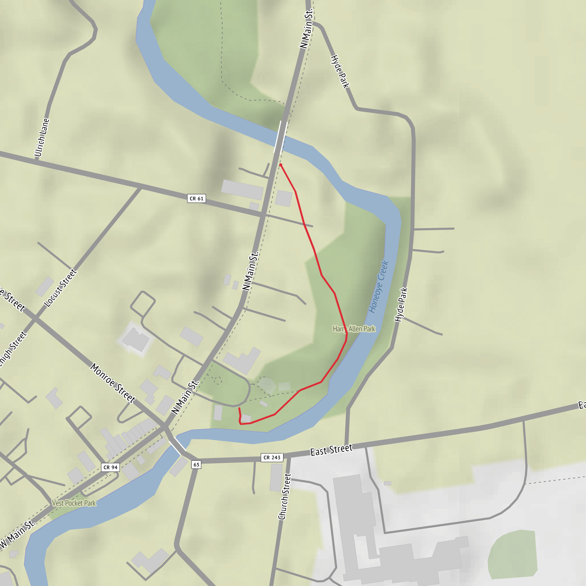 Honeoye Falls via Zebulon Norton Trail mobile static map