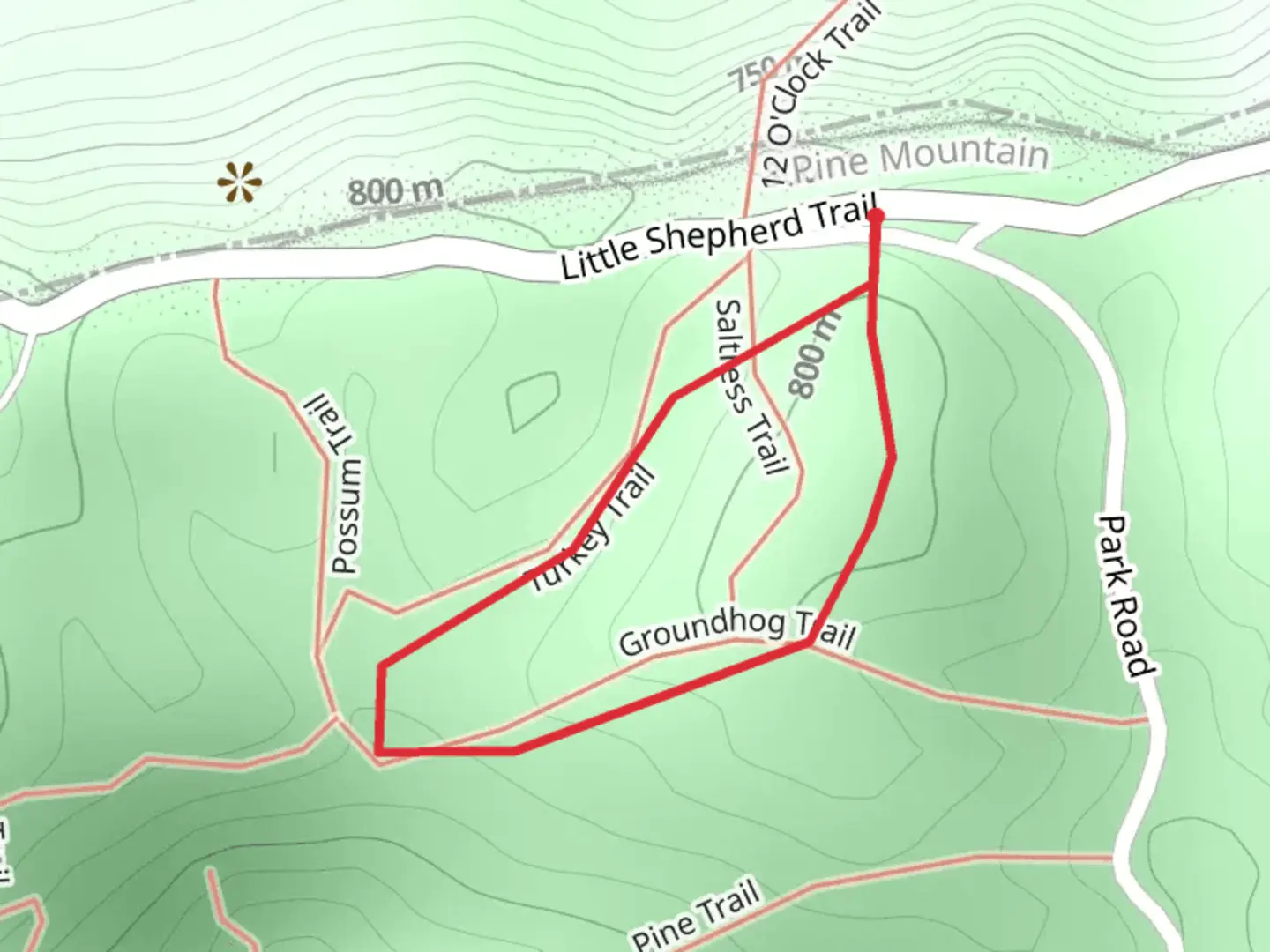 An image depicting the trail Turkey and Saltress Loop Trail and its surrounding area.