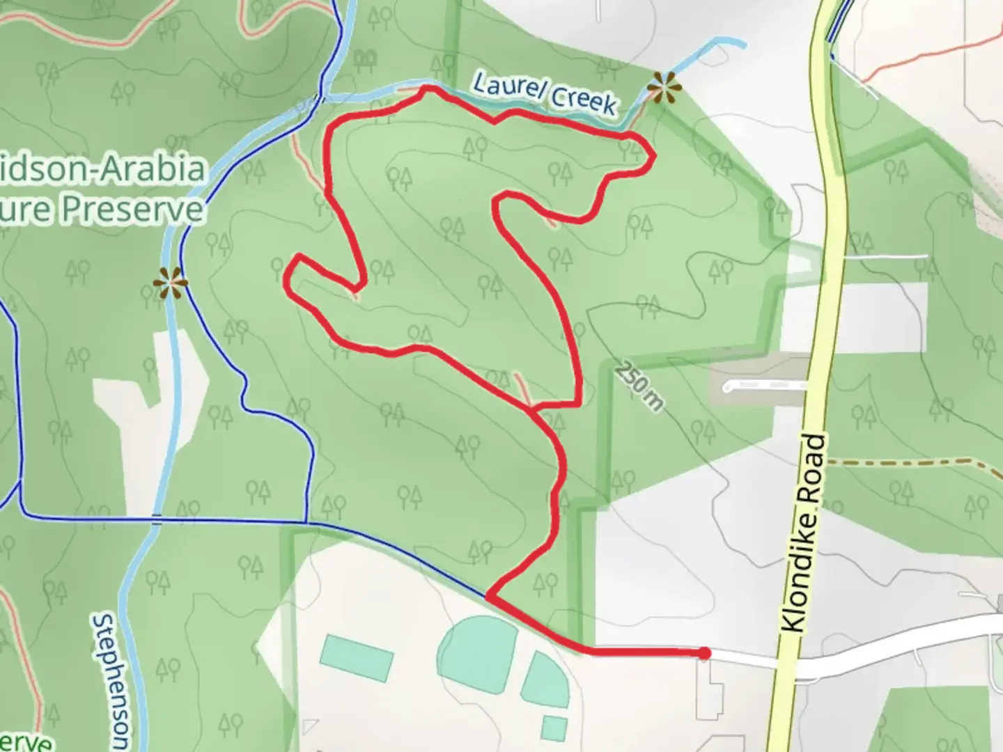 An image depicting the trail Laurel Creek Loop Trail and its surrounding area.
