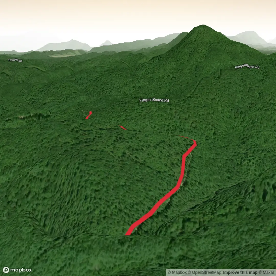 An image depicting the trail Coker Creek Falls and its surrounding area.