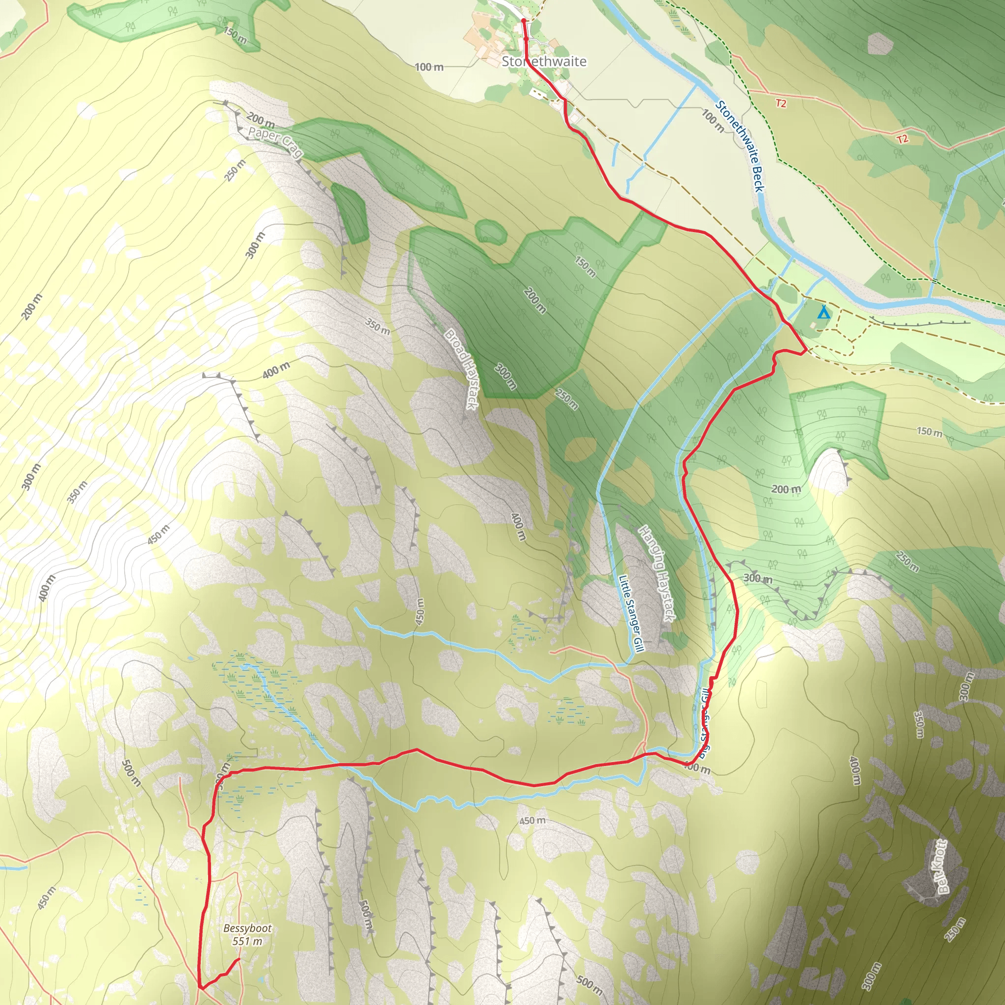 Rosthwaite Fell - Bessyboot mobile static map