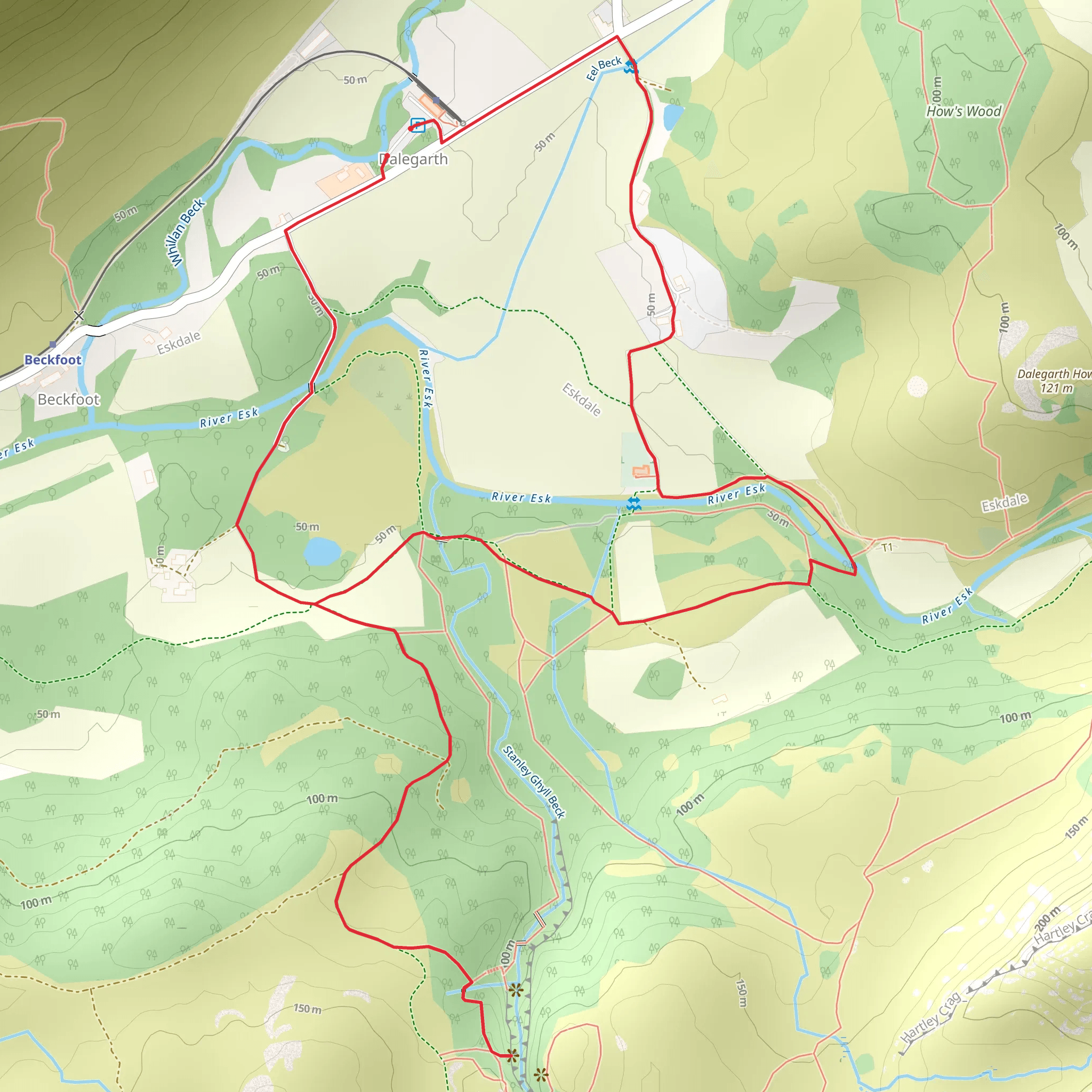 Eskdale Walk mobile static map