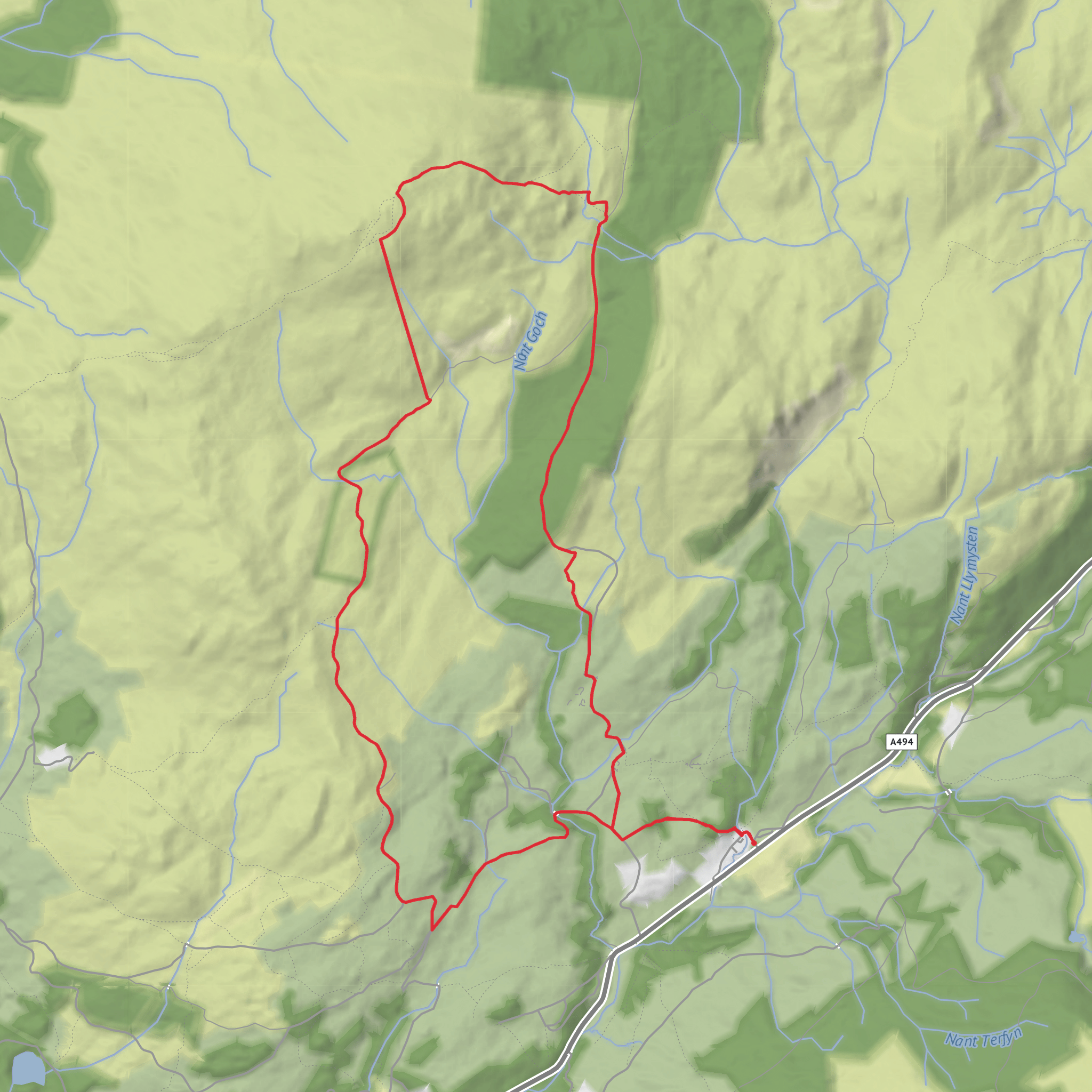 Rhobell Fawr mobile static map