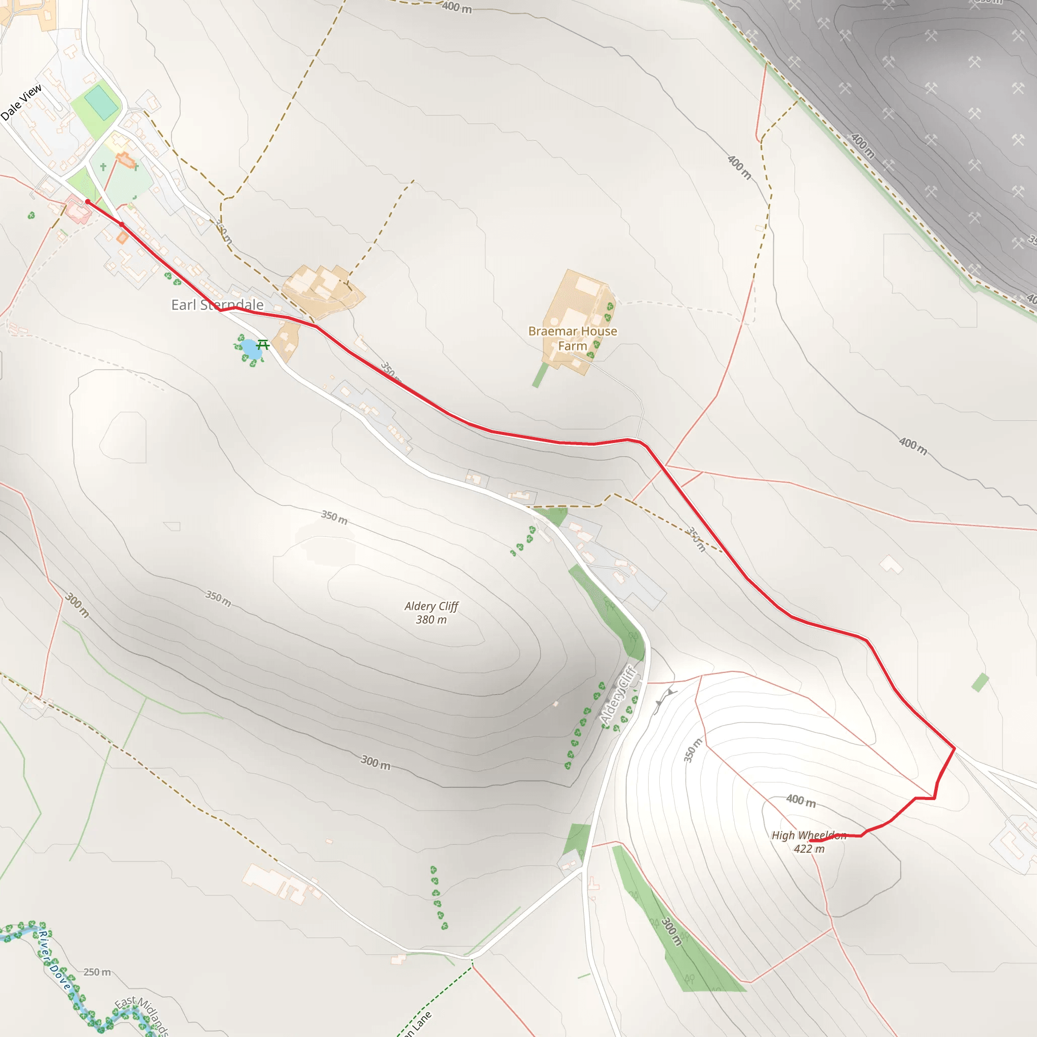 High Wheeldon Walk mobile static map