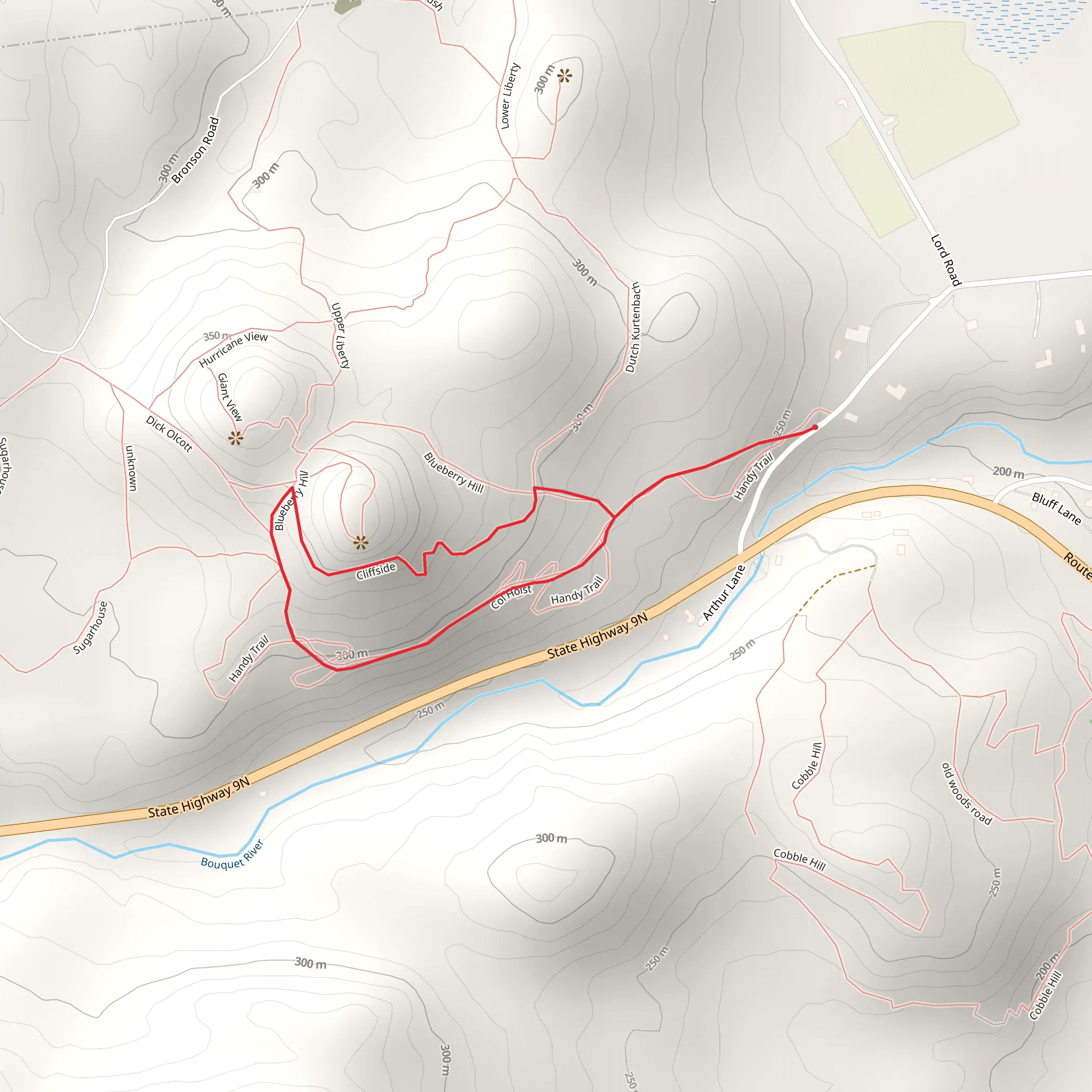 Cliffside and Col Holst Loop mobile static map