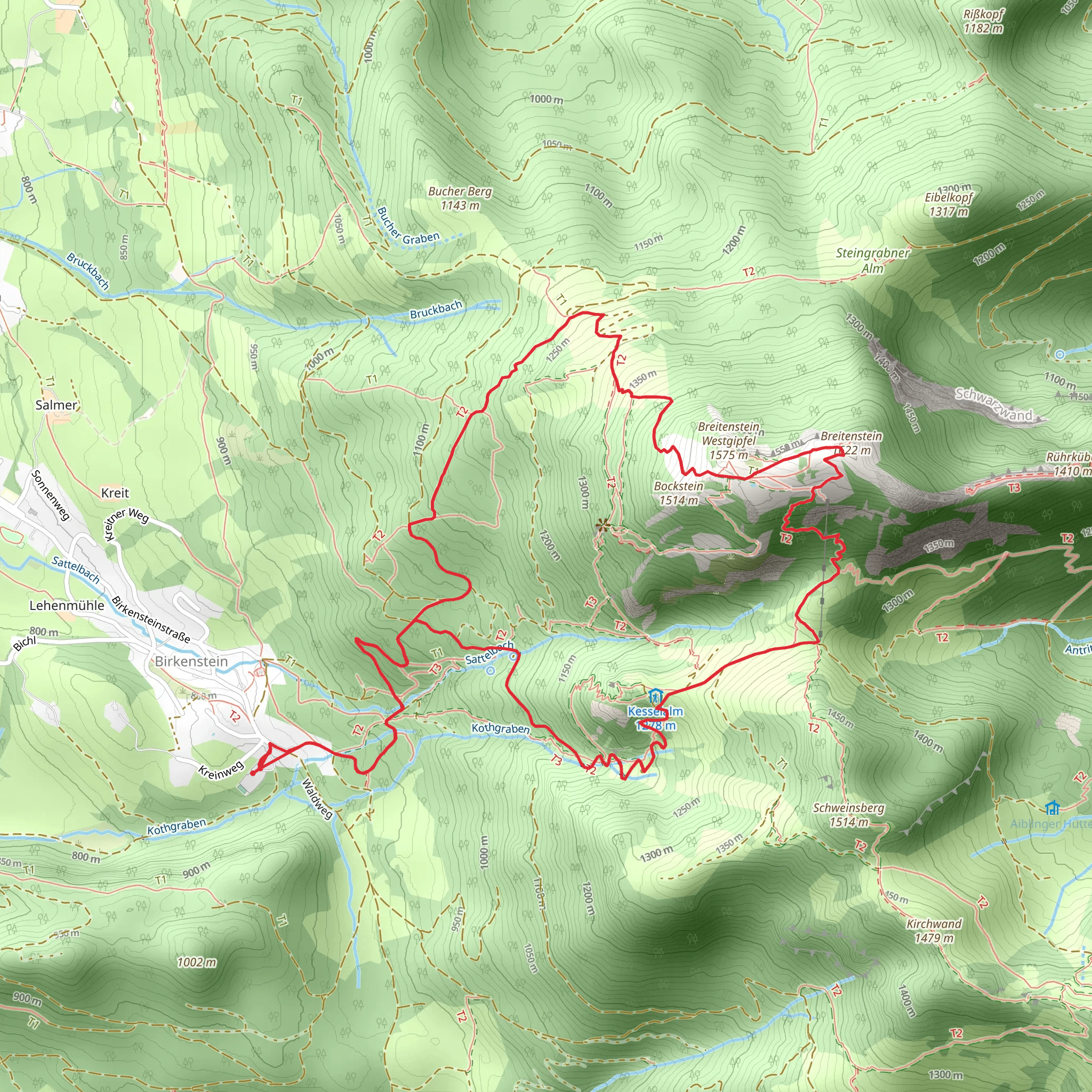 Wanderweg and Maximiliansweg Loop mobile static map