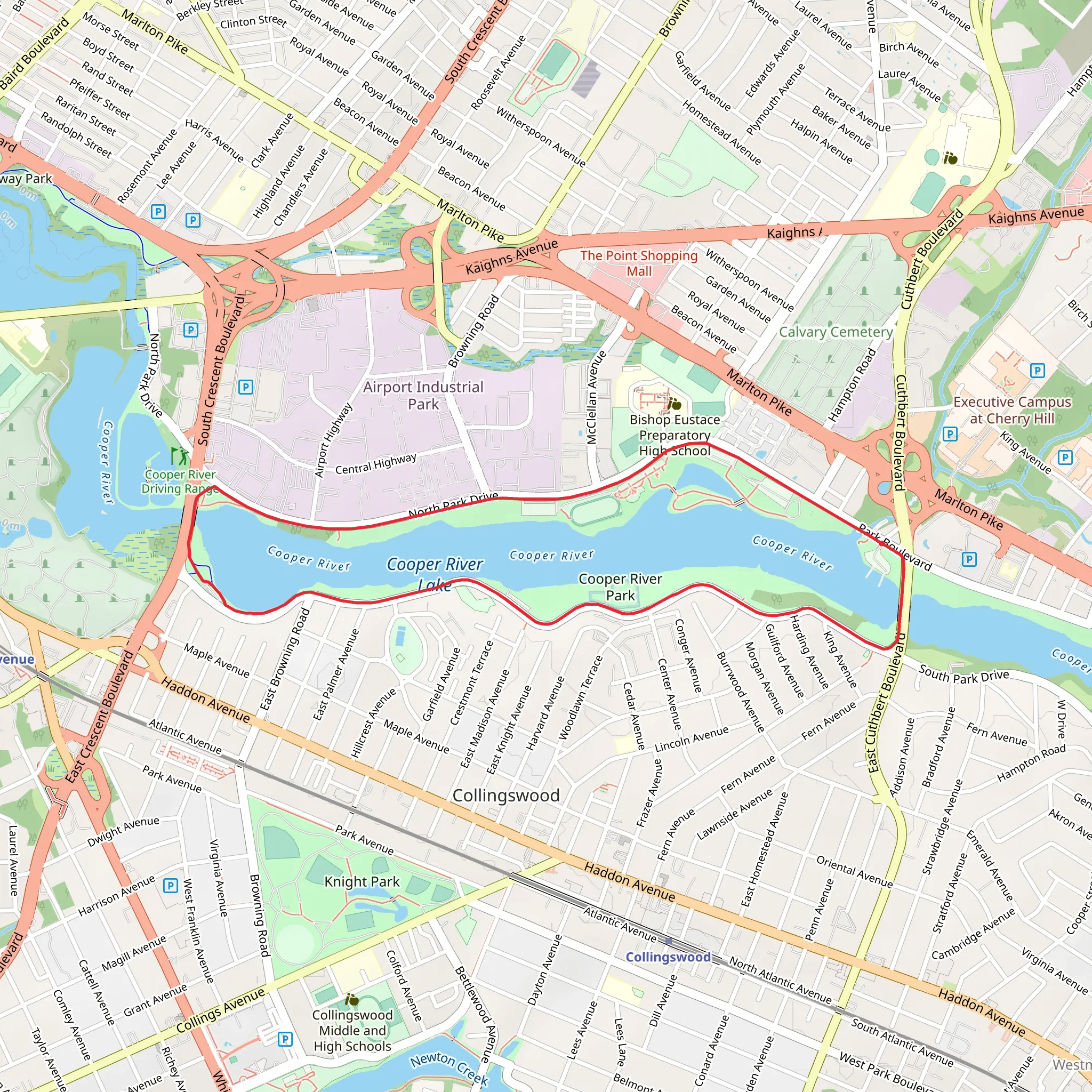 Cooper River Loop Trail mobile static map