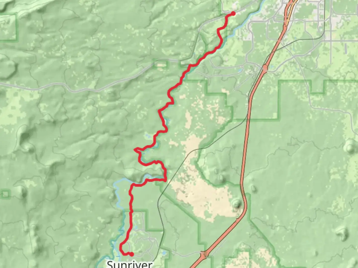 An image depicting the trail Haul Road and Deschutes River Trail and its surrounding area.