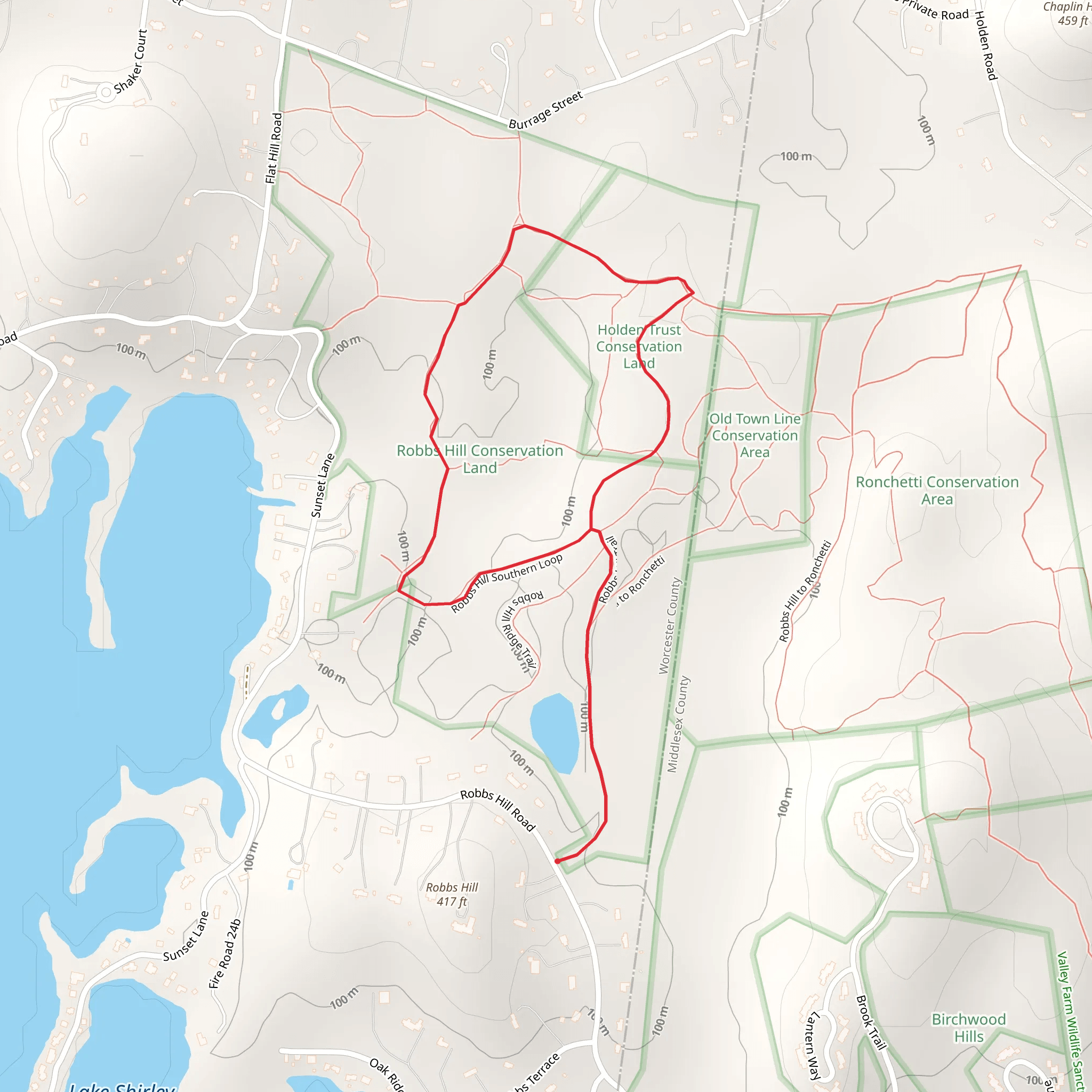 Holden Trust Loop Trail mobile static map