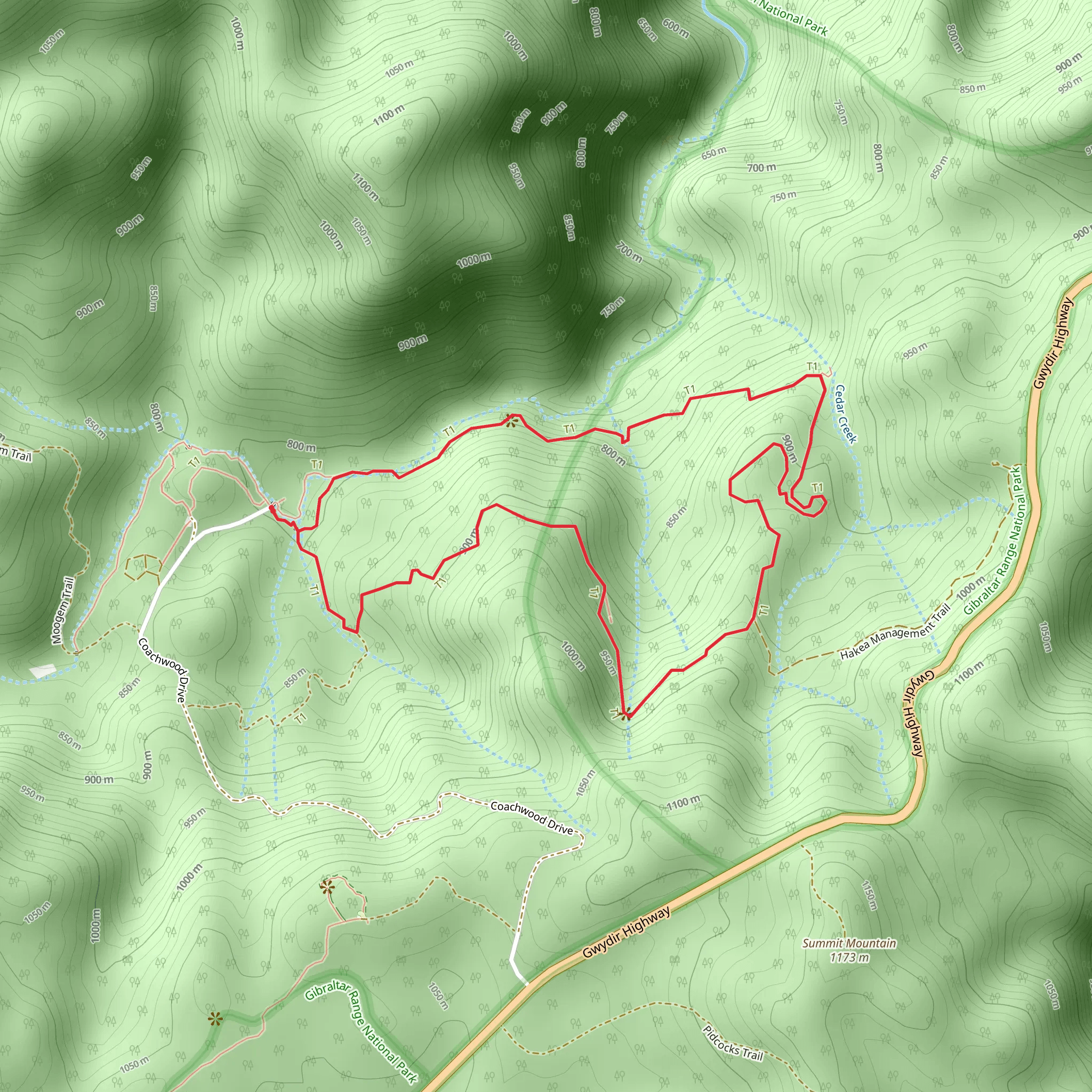 Washpool Track mobile static map