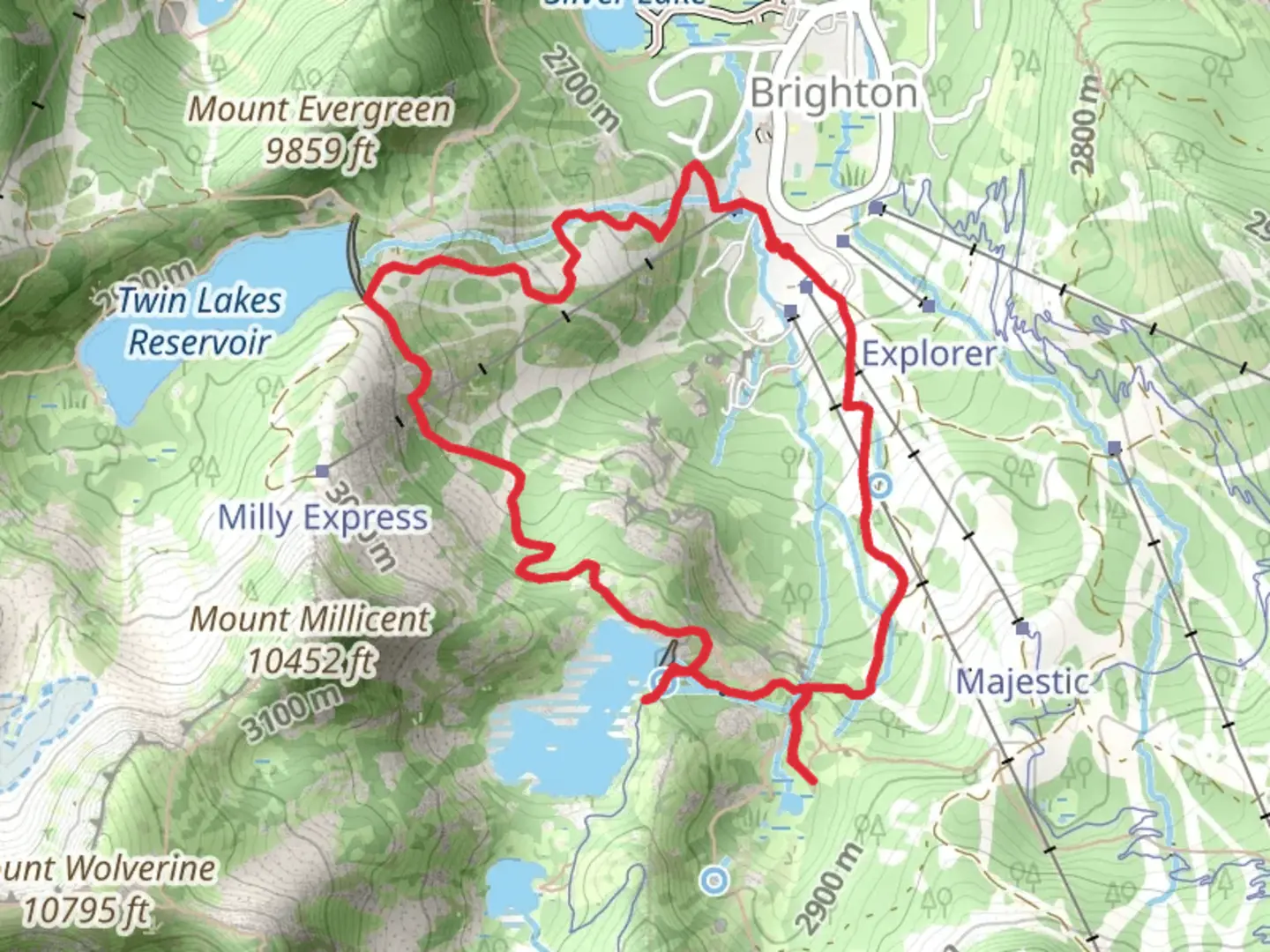 An image depicting the trail Brighton Lakes Loop Trail and its surrounding area.