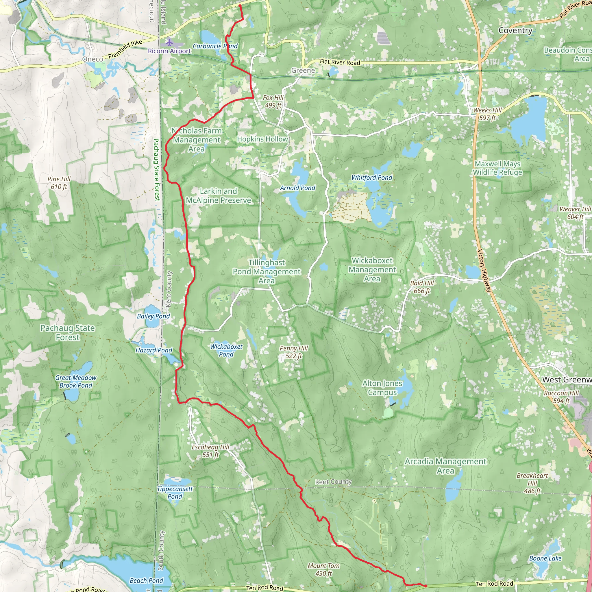 Moosup River via NCT mobile static map