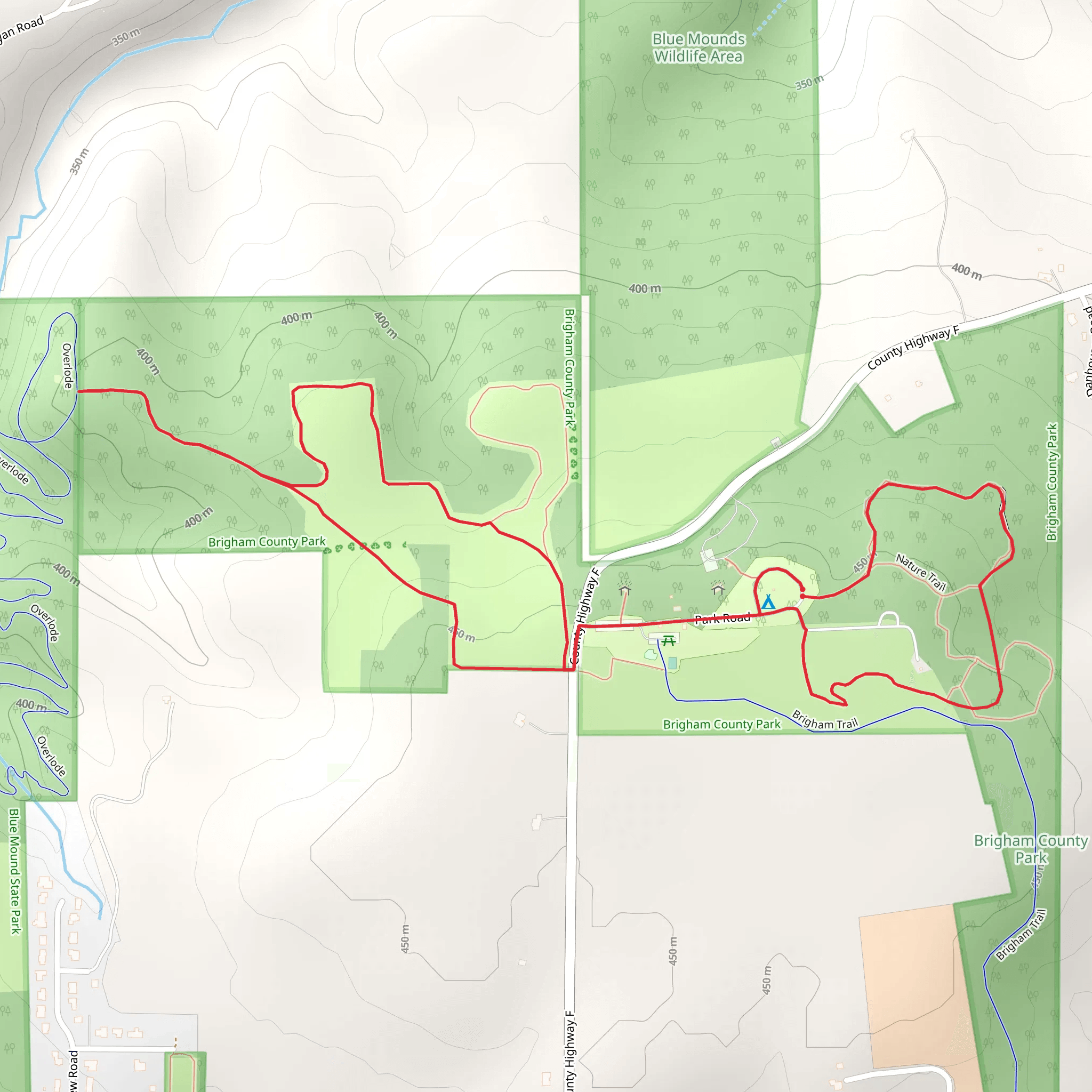 Brigham County Campground Loop mobile static map
