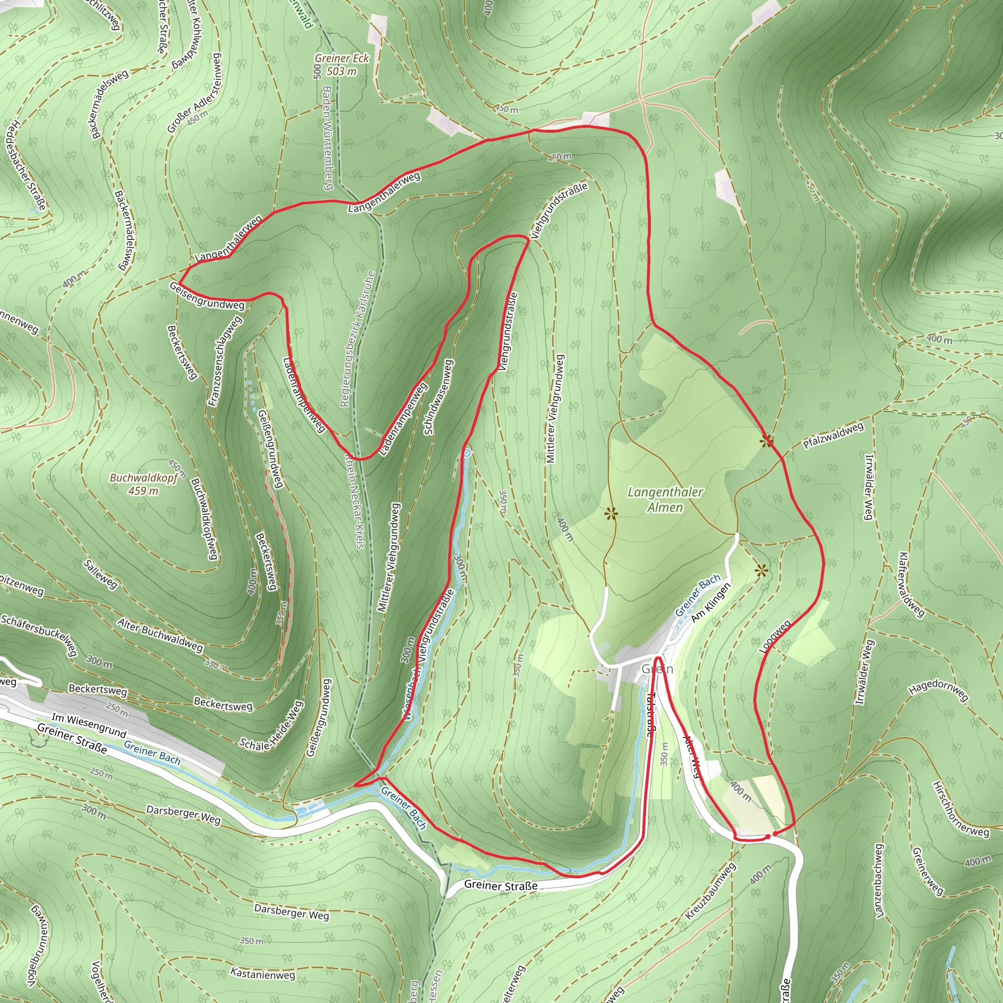 Main Stromnberg Weg and Ladenrampenweg mobile static map