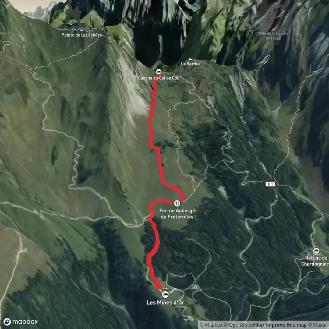 An image depicting the trail Col de Doux Hike and its surrounding area.