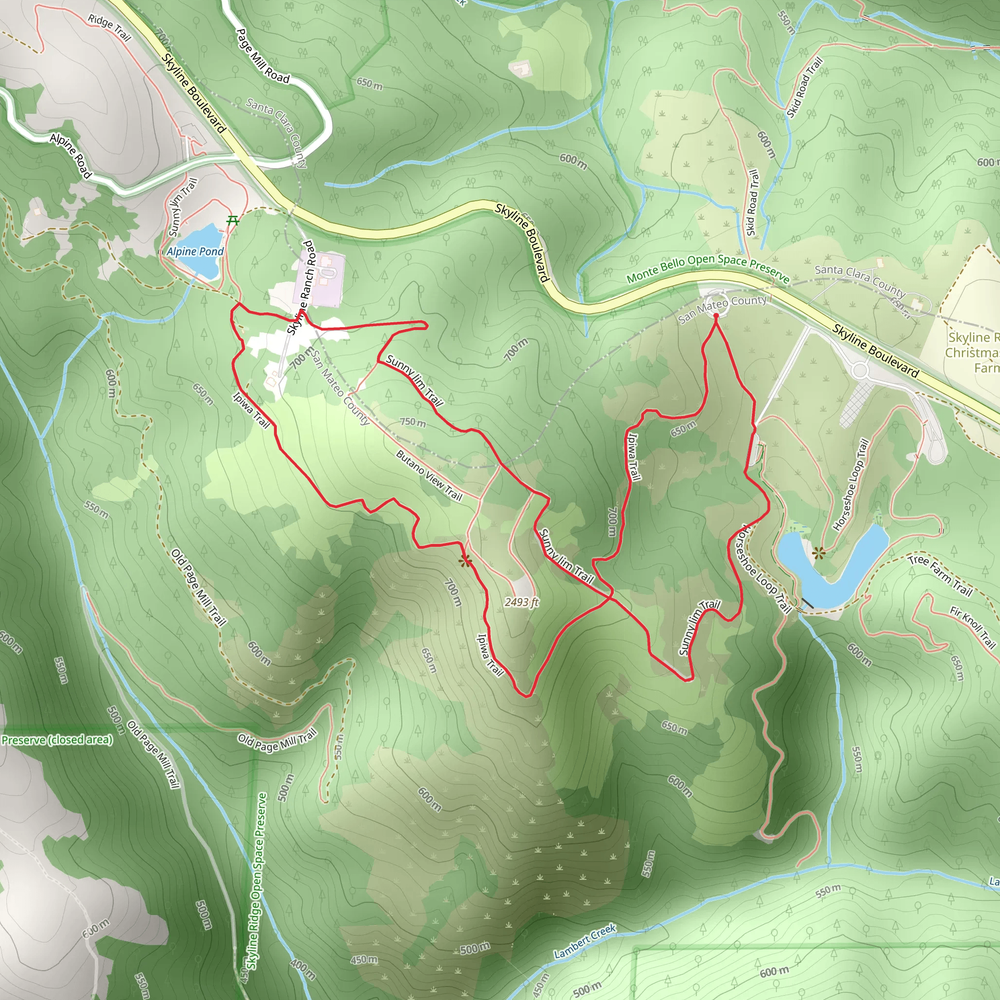Sunny Jim and Ipiwa Loop Trail mobile static map