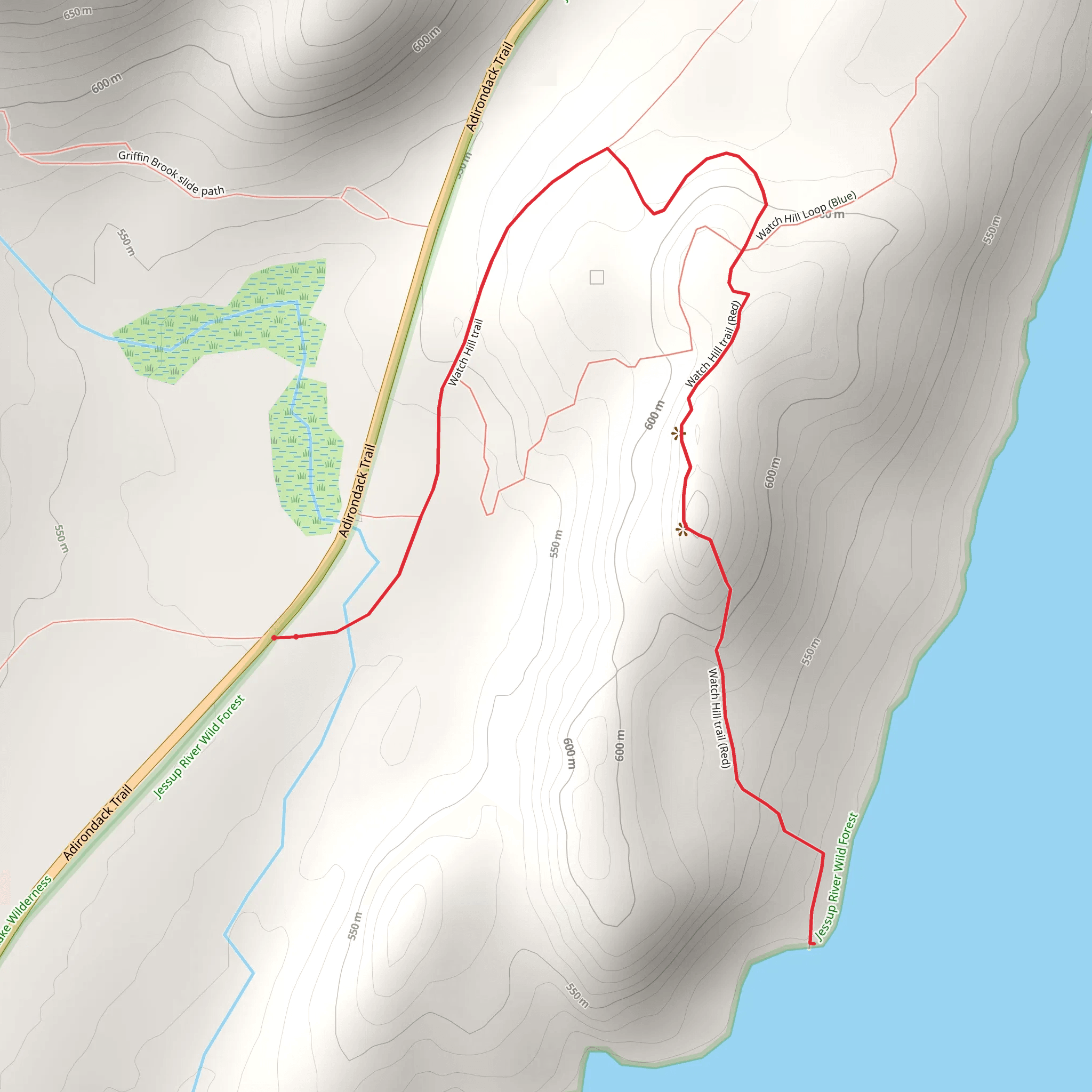 Watch Hill Trail mobile static map