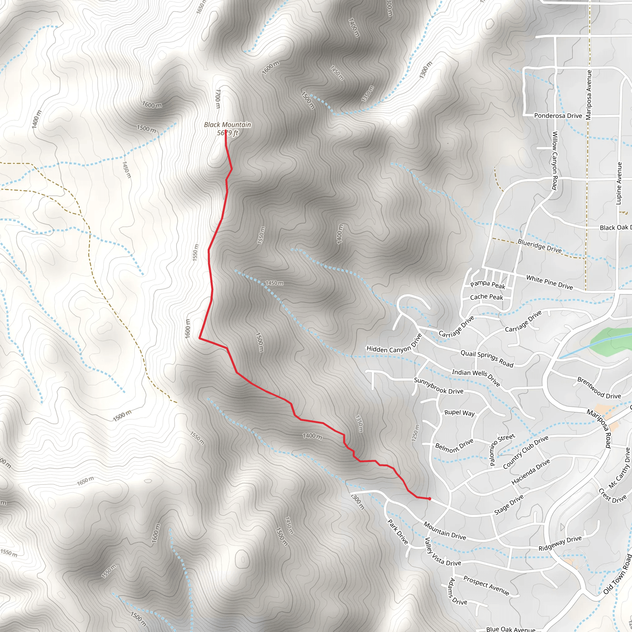 Black Mountain mobile static map
