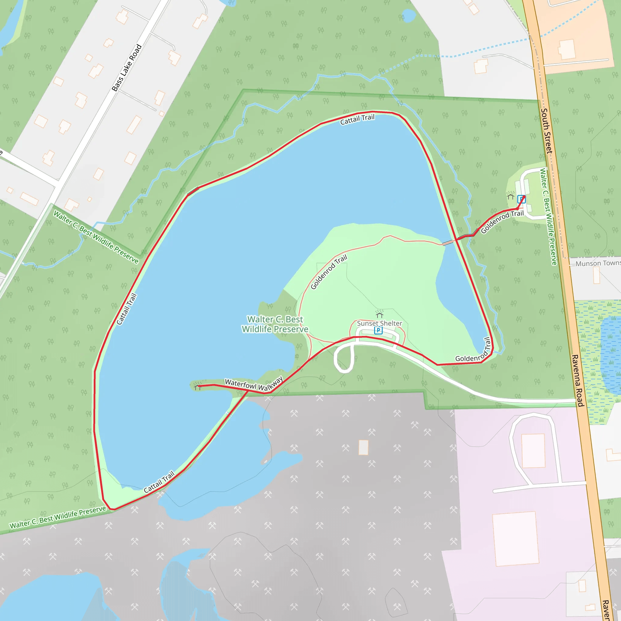 Cattail and Goldenrod Loop Trail mobile static map