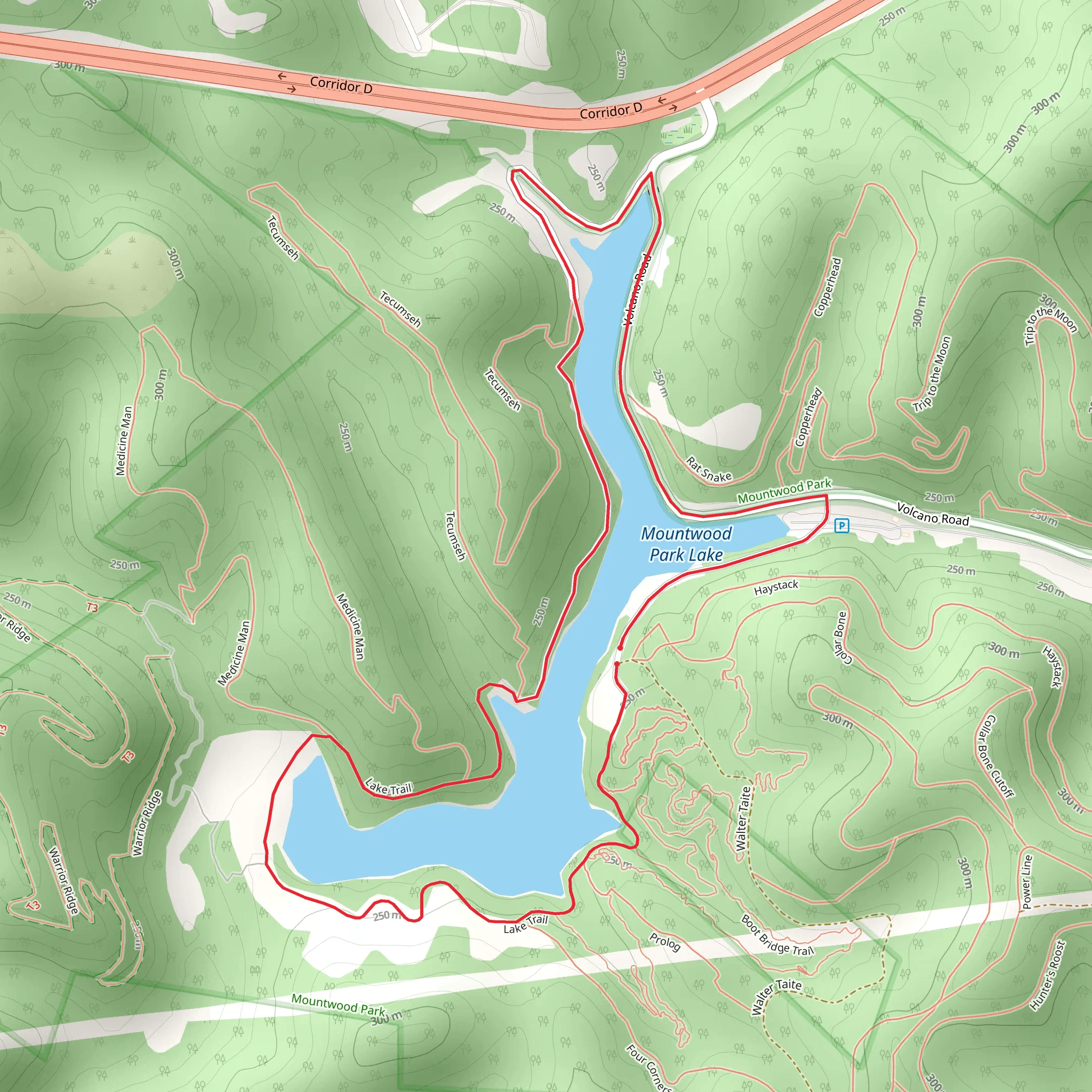 Mountwood Park Lake mobile static map