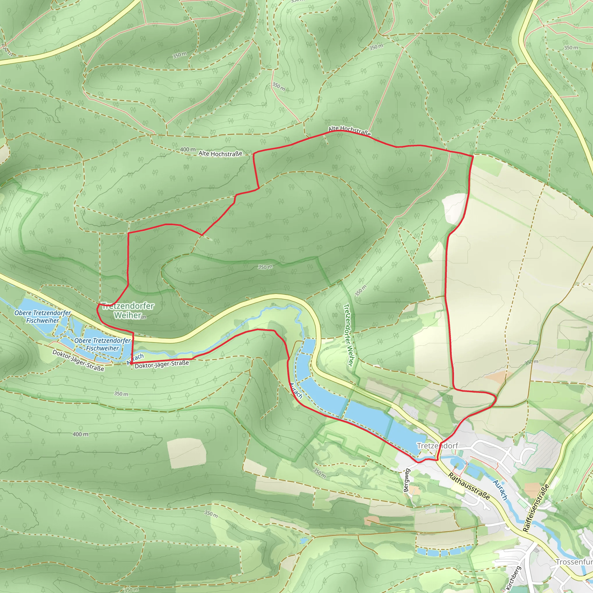 Oberaurach and Lauftour Loop mobile static map