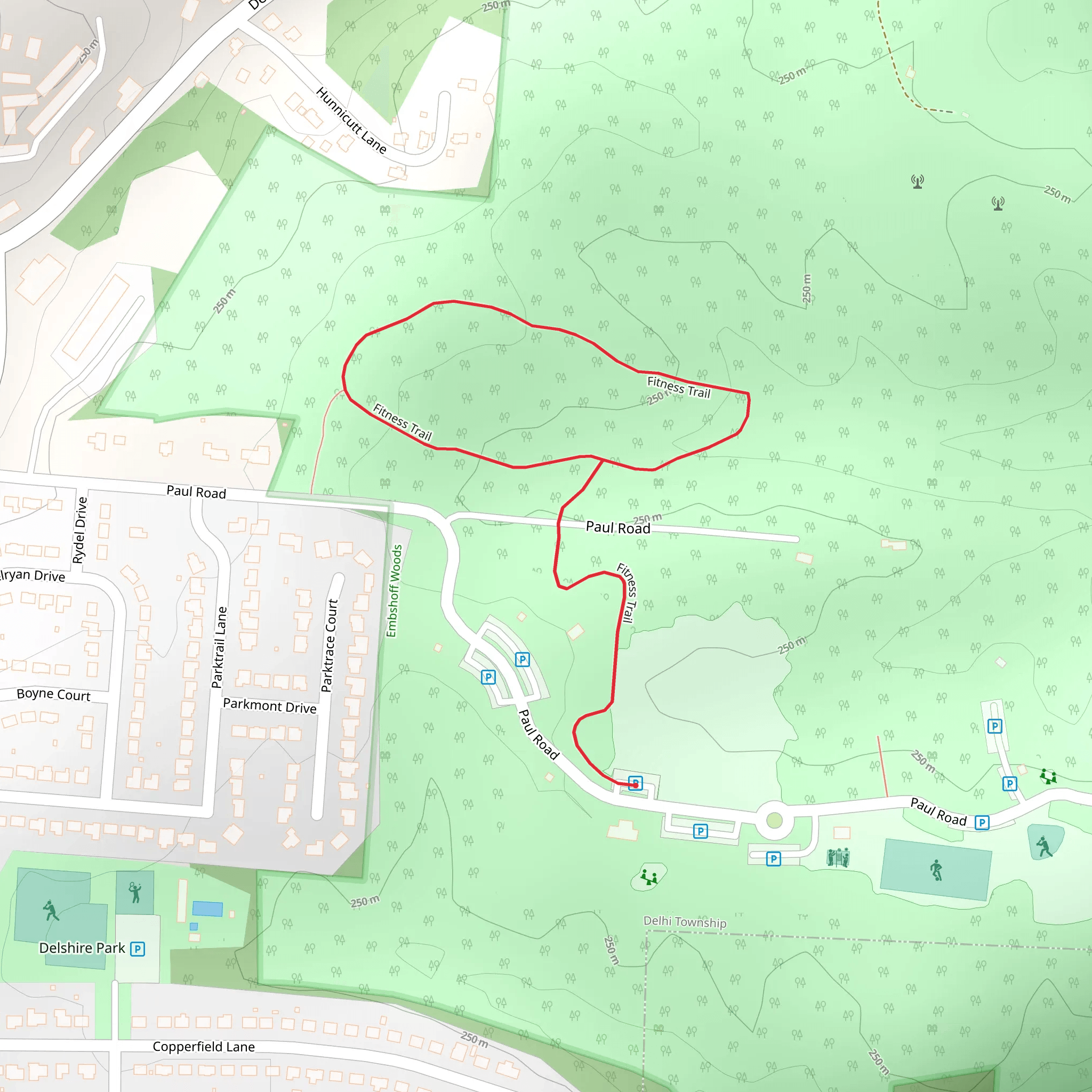 Fitness Loop Trail mobile static map