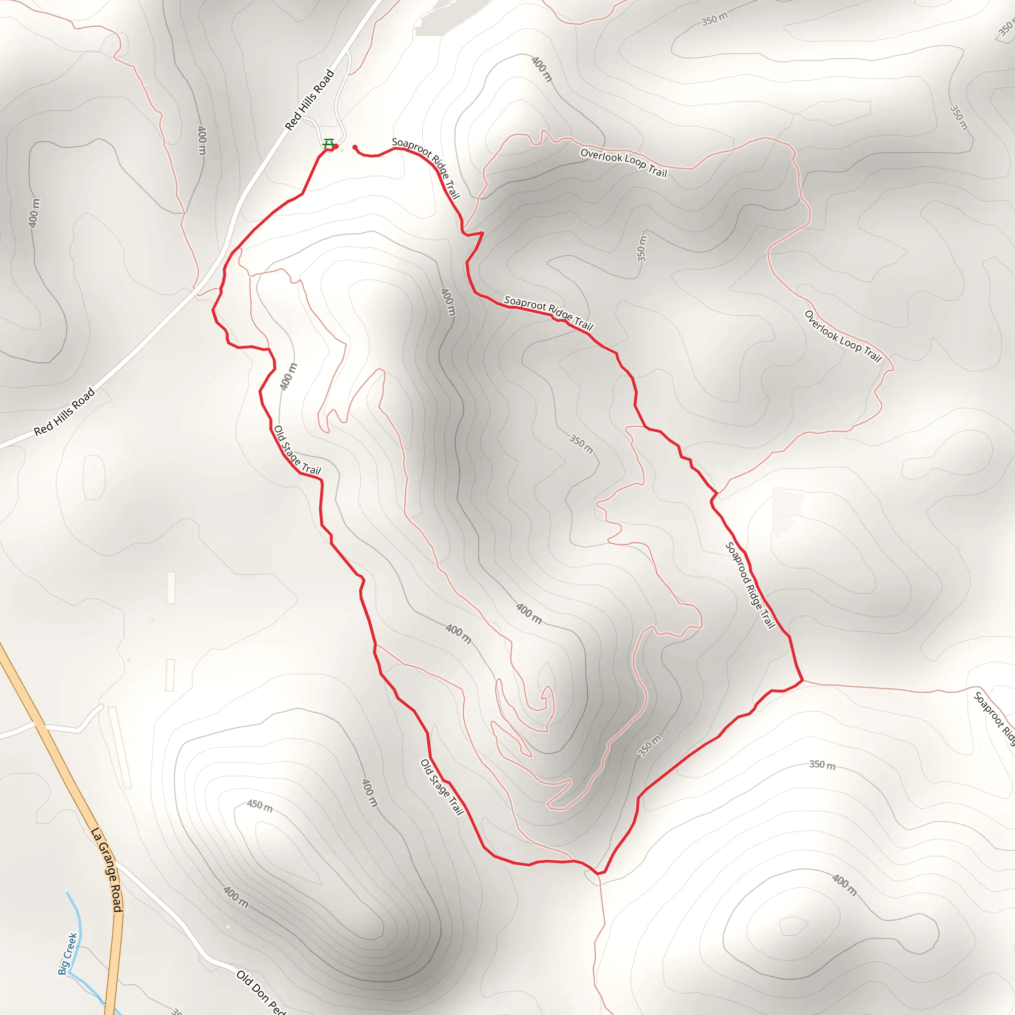 Old Stage and Soaproot Ridge Loop Trail mobile static map