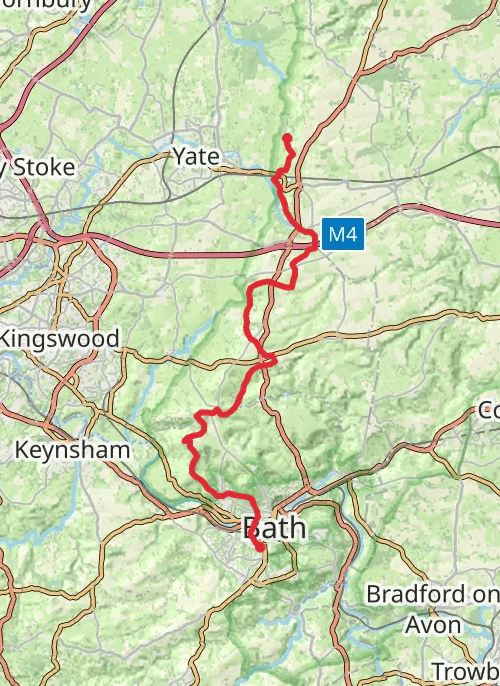 Cotswold Way (Bath > Little Sodbury) mobile static map