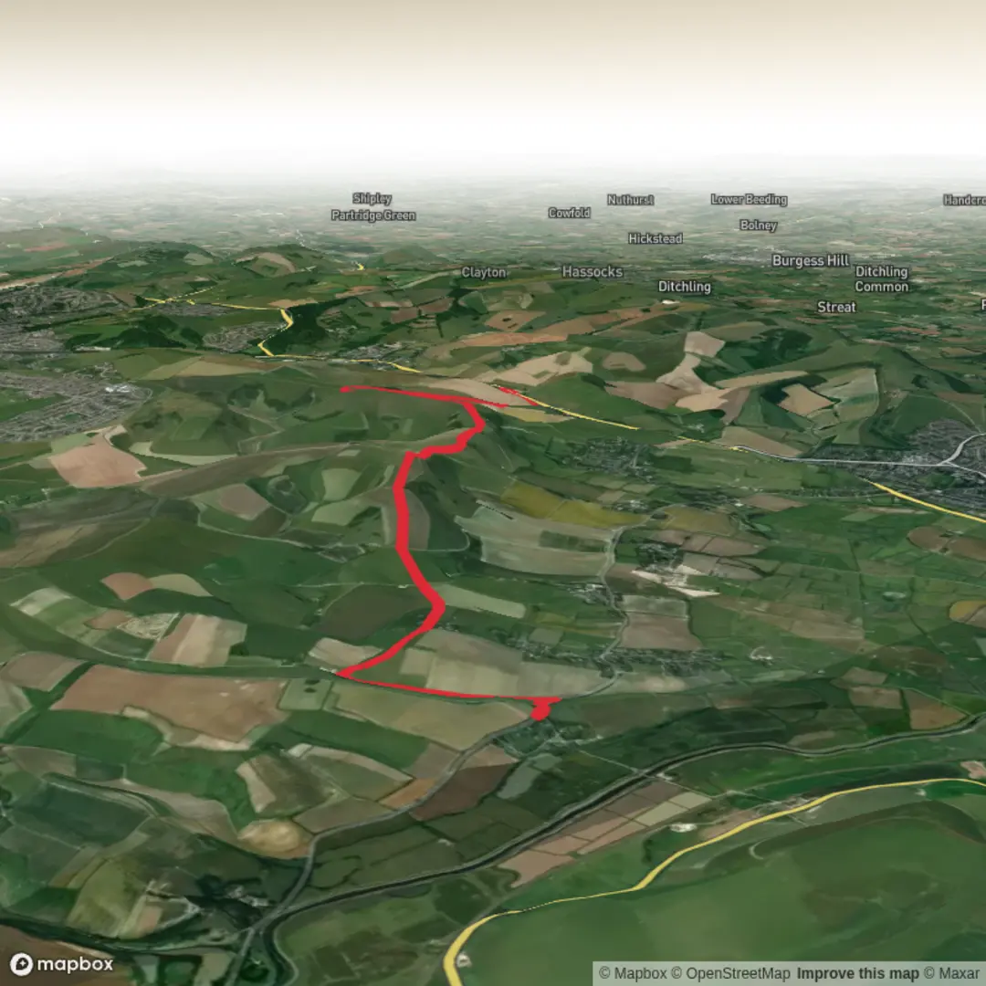 An image depicting the trail Hike from Southease to Housedean Farm - Southdown Way and its surrounding area.