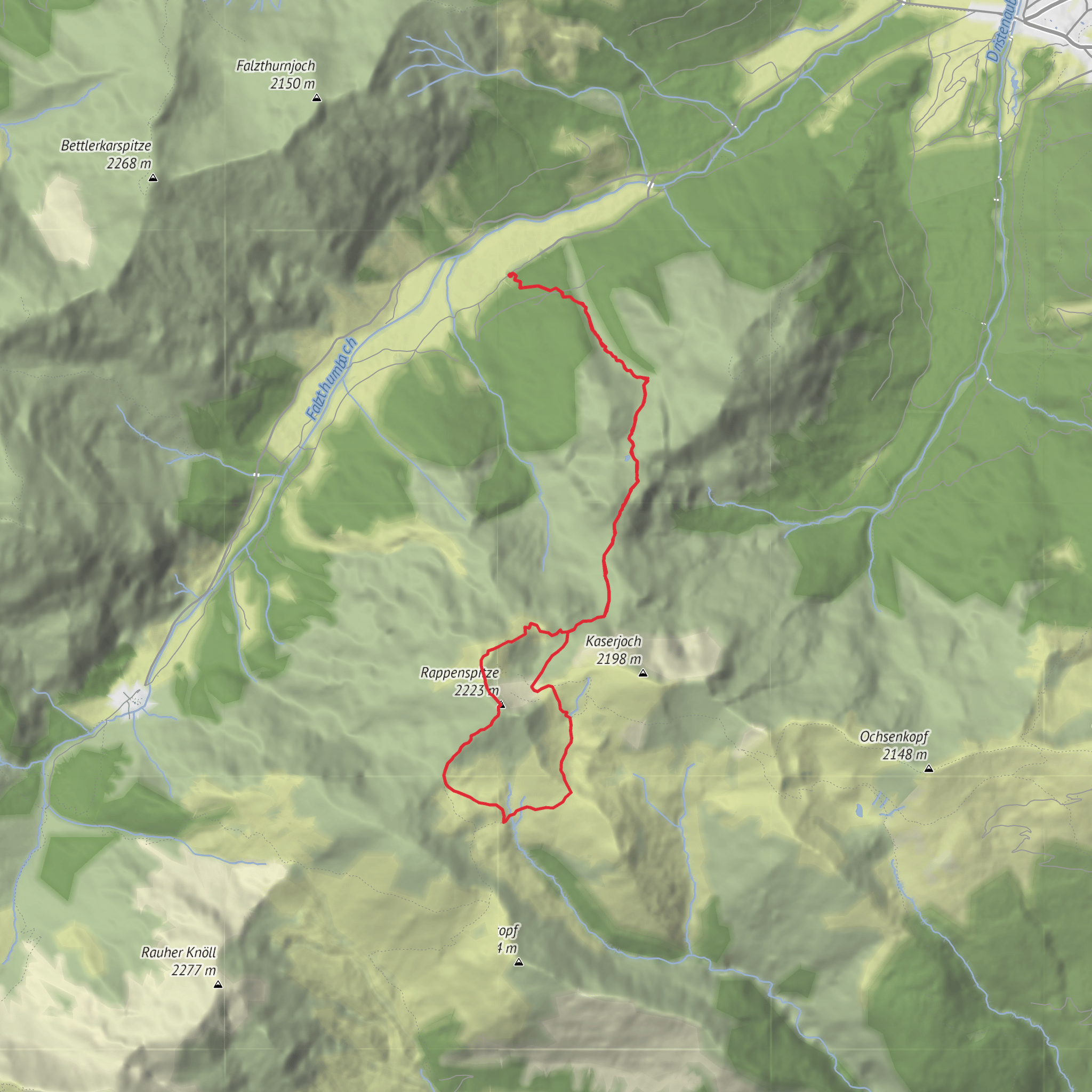 Larchkarlkopf and Rappenspitze mobile static map