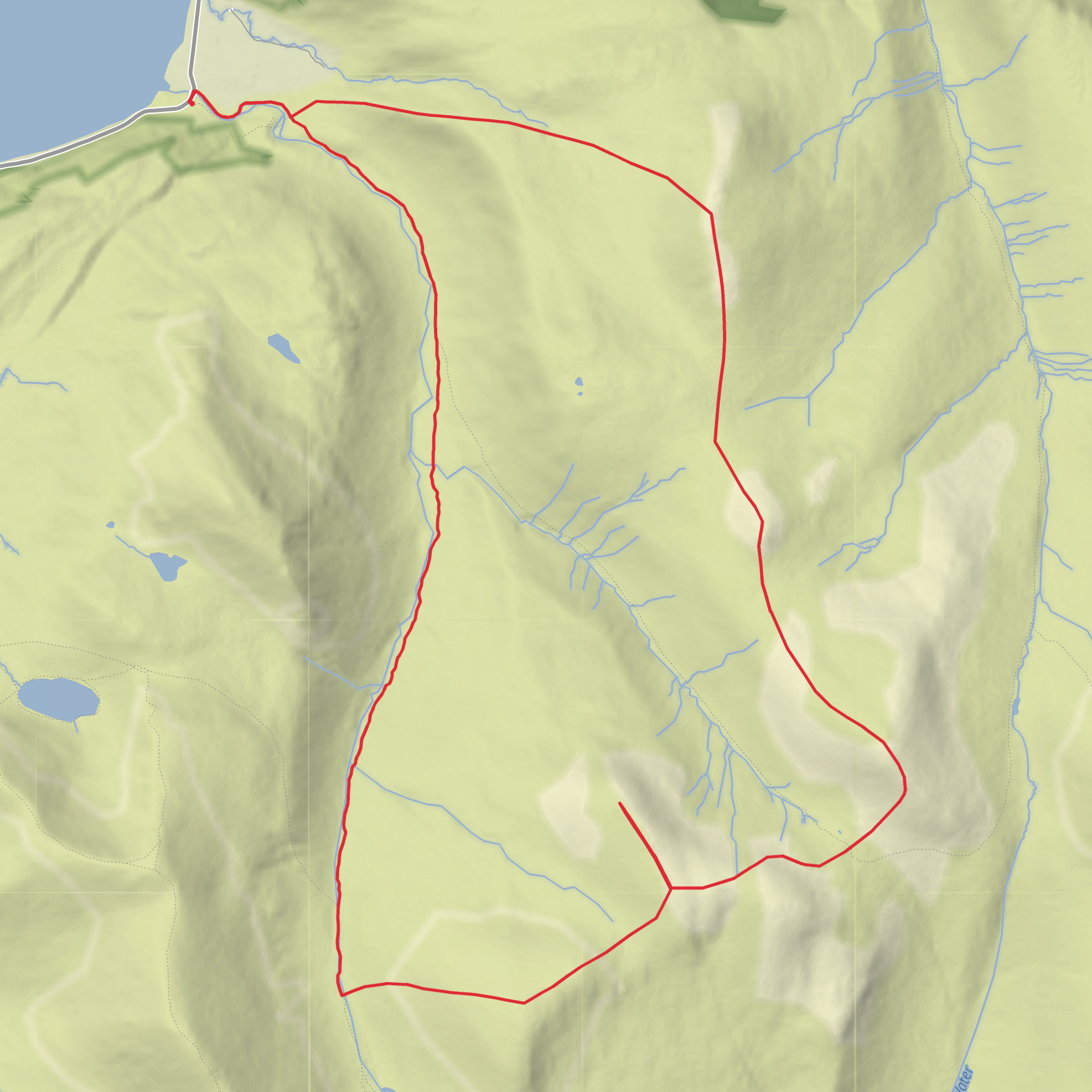 Glen Catacol, Beinn Tarsuinn, Beinn Bhreac, Bheinn Bniorach and Meall Mor Loop mobile static map