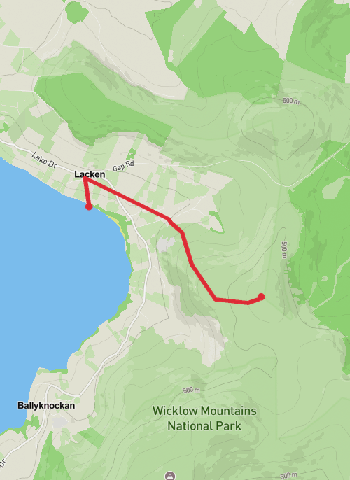 Hike on Hike from County Wicklow mobile static map