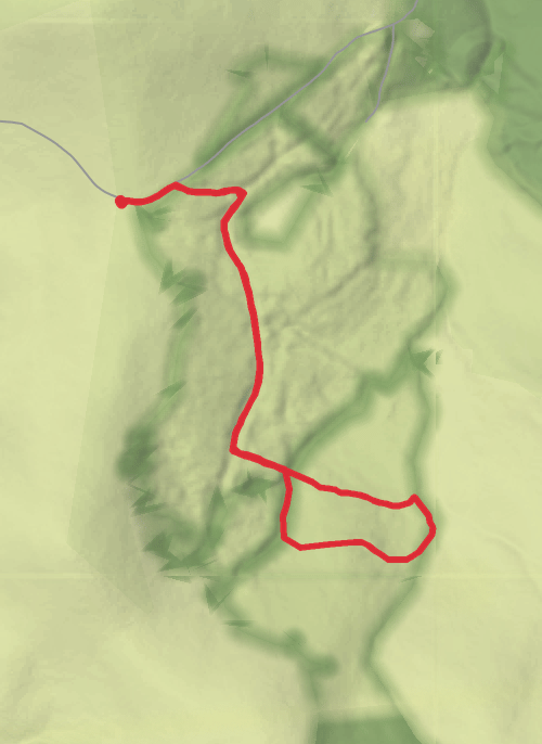 Hike from Kilbeg (Lackan) mobile static map