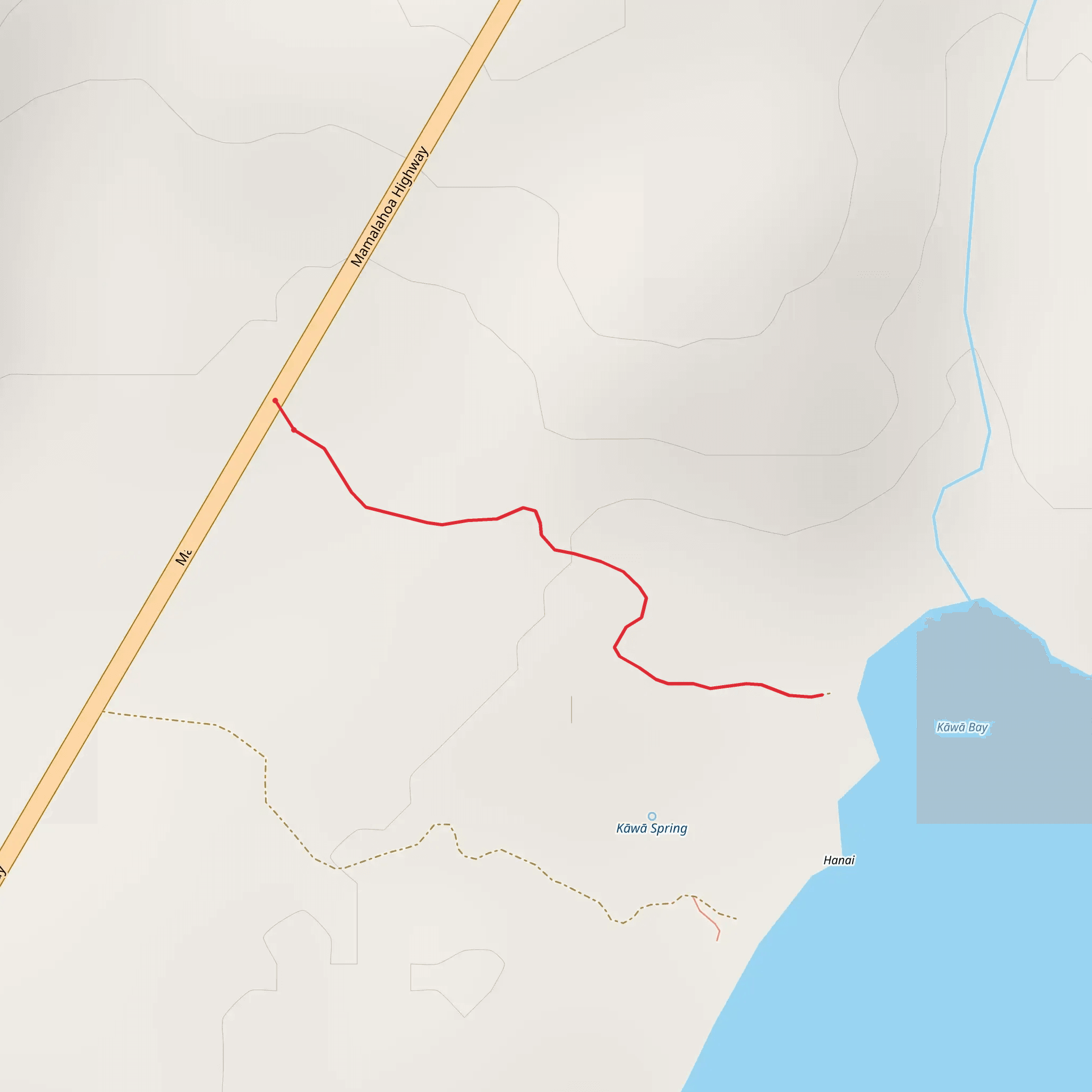 Walk to Kawa Bay mobile static map