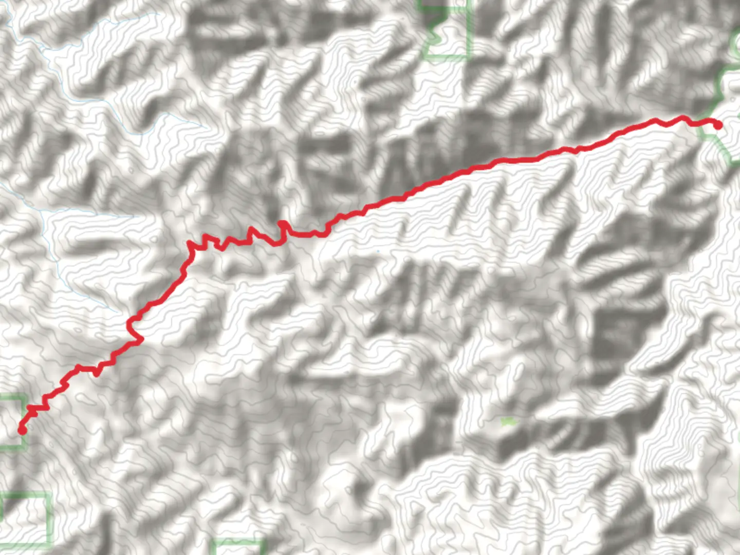 An image depicting the trail Tassajara Creek via Marble Peak Trail and its surrounding area.