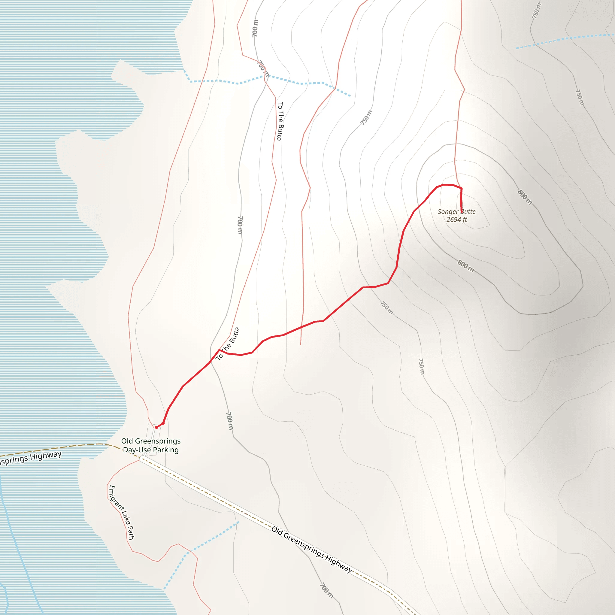 Songer Butte mobile static map
