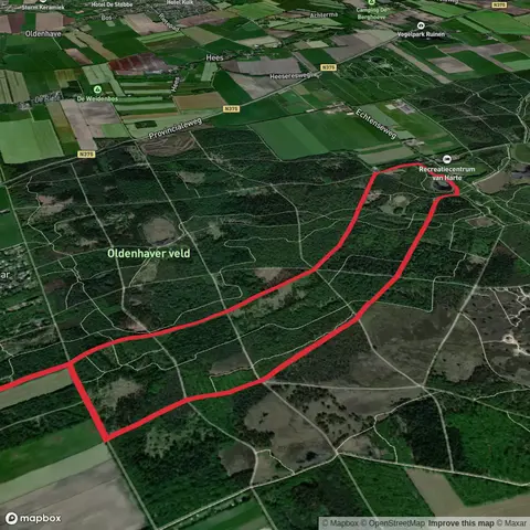 Roswachterij Ruinen via Rondwandeling Blauw
